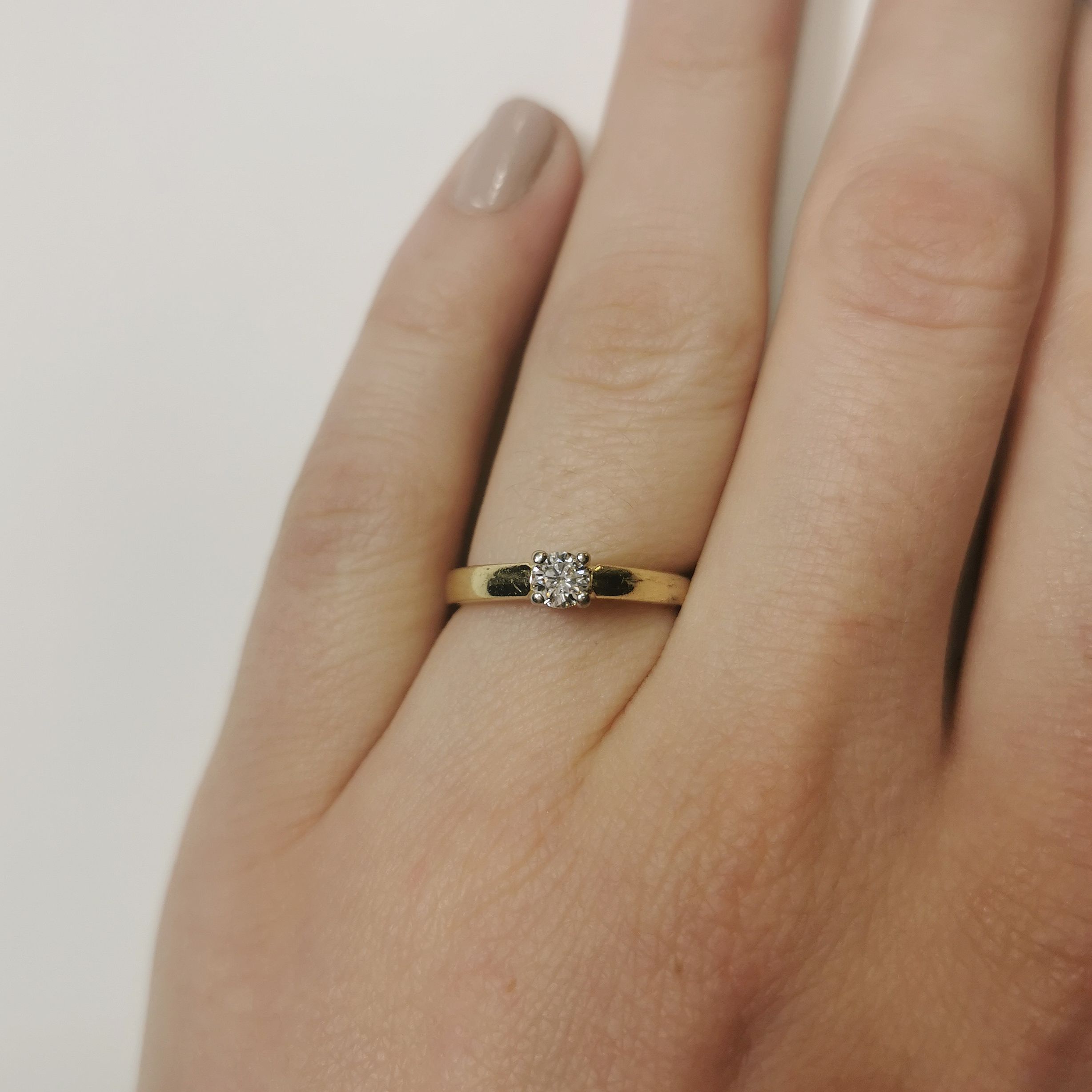 Classic Solitaire Diamond Ring | 0.21ct | SZ 6.25 |