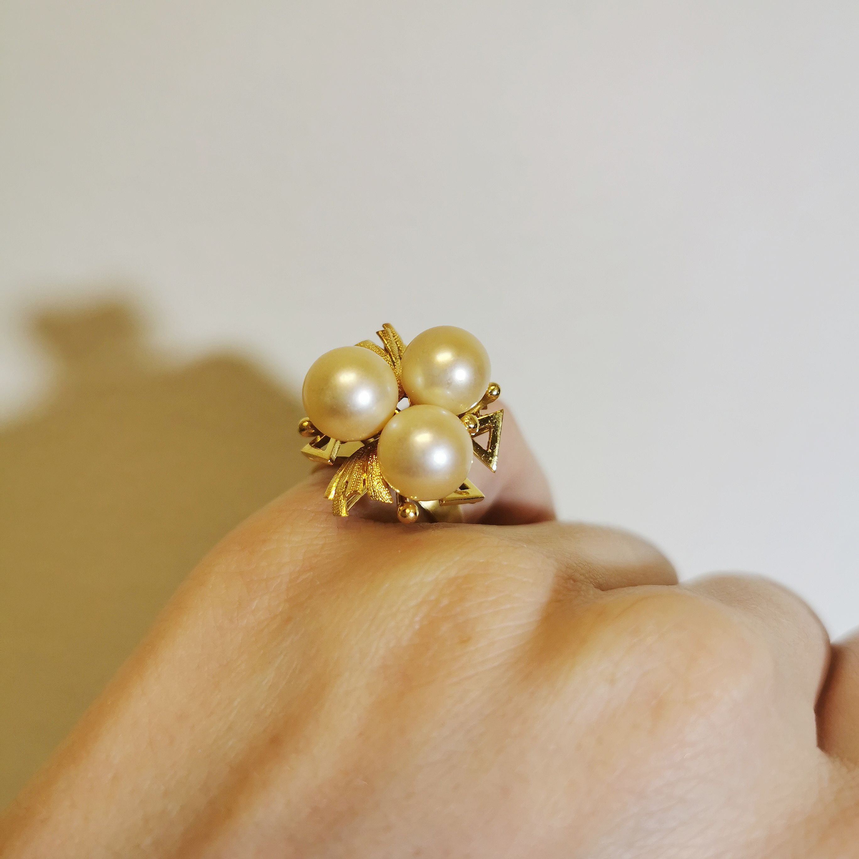 Geometric Pearl Ring | 16.00ctw | SZ 6 |