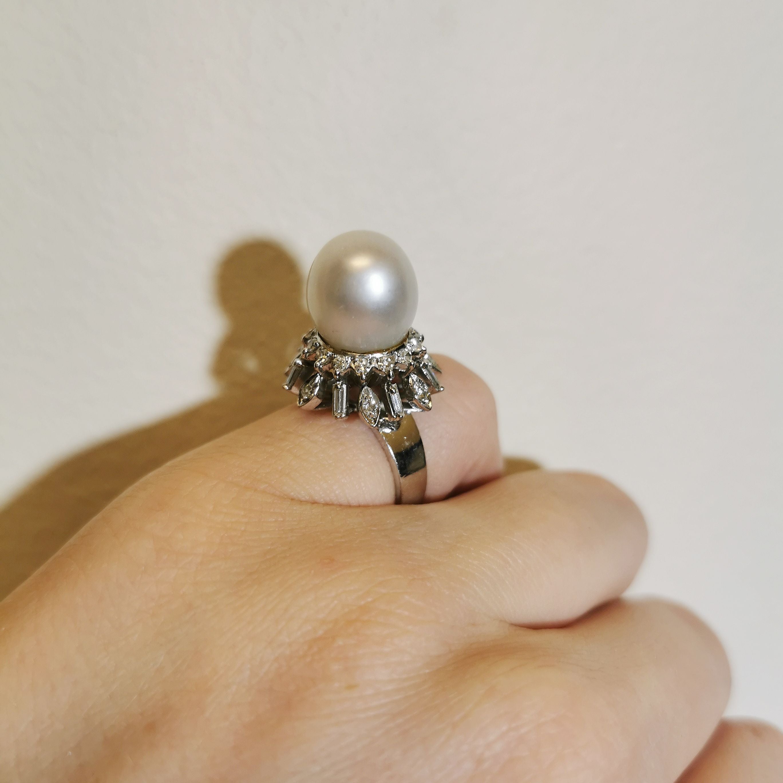 Pearl & Diamond Cocktail Ring | 0.38ctw, 15.00ct | SZ 4.5 |