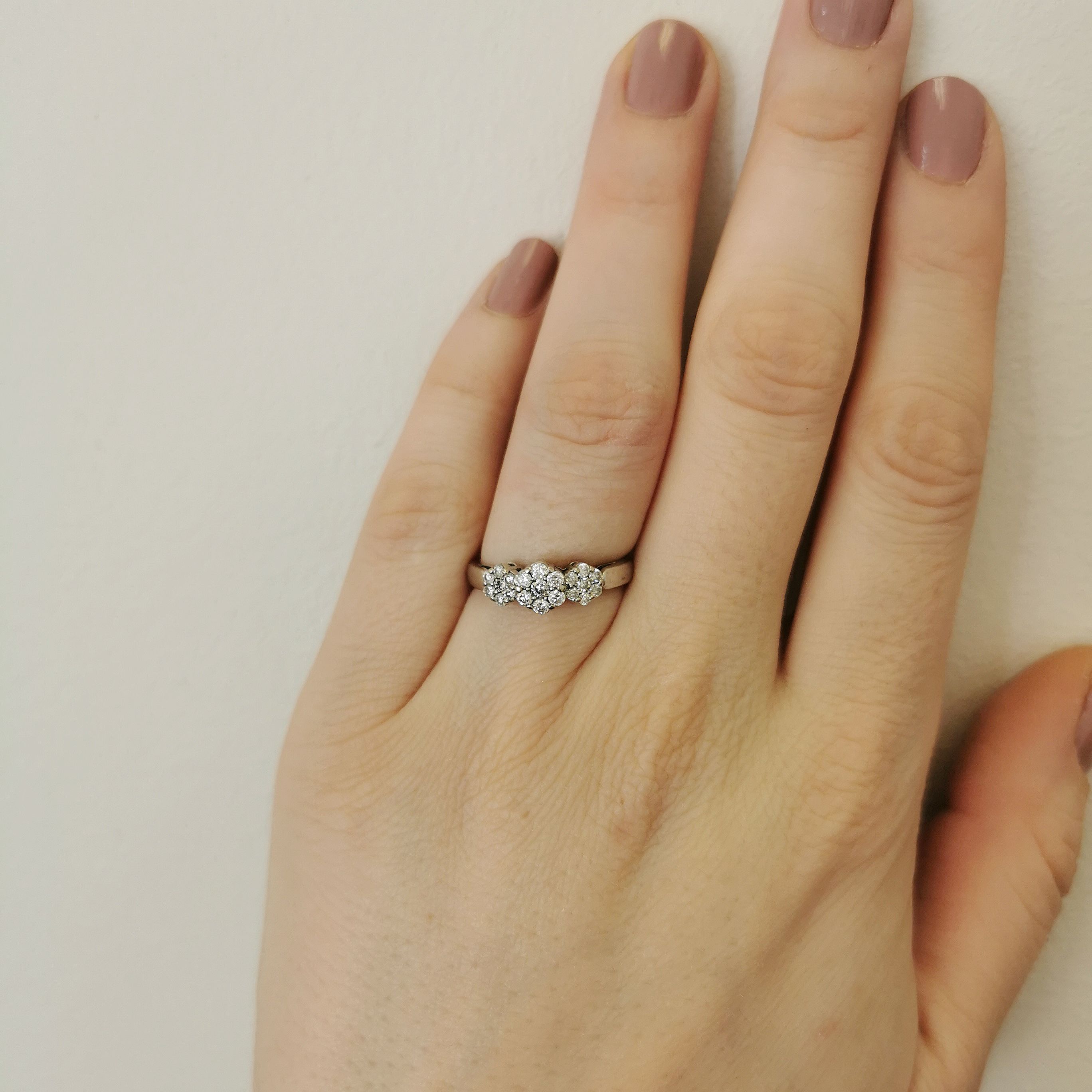 Triple Diamond Cluster Ring | 0.33ctw | SZ 6.75 |