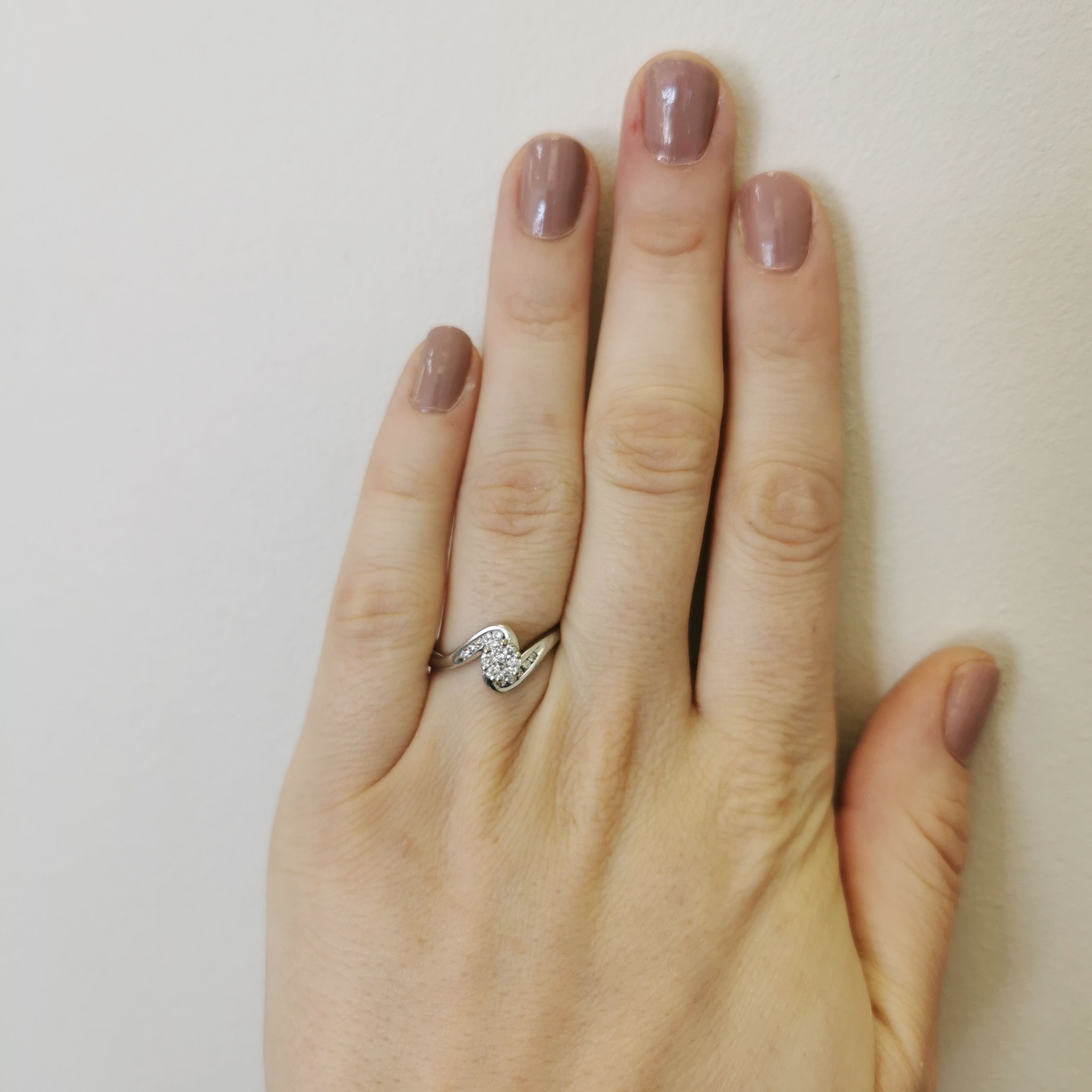 Diamond Cluster Bypass Ring | 0.25ctw | SZ 7 |