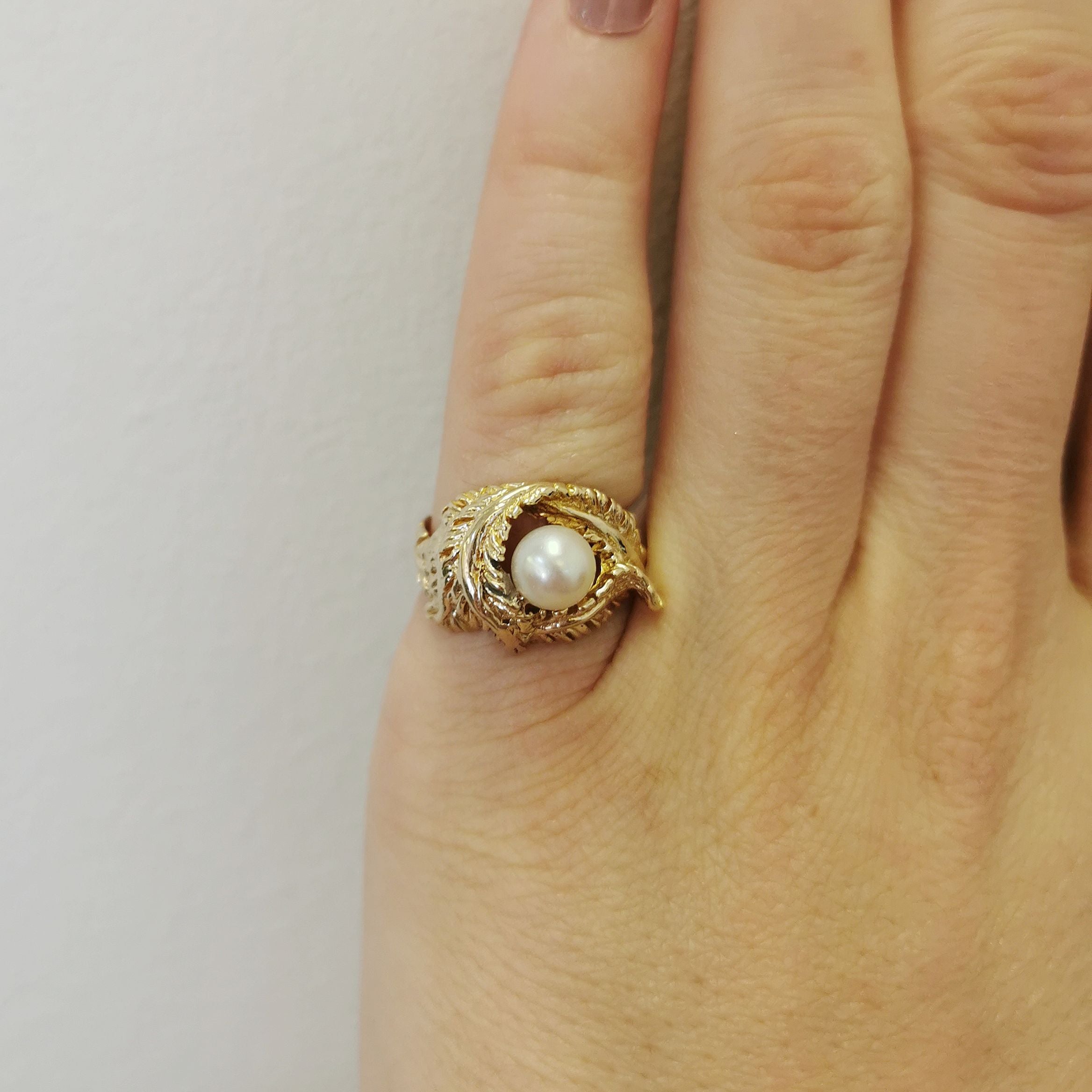Feather Nest Pearl Ring | 1.85ct | SZ 5.75 |