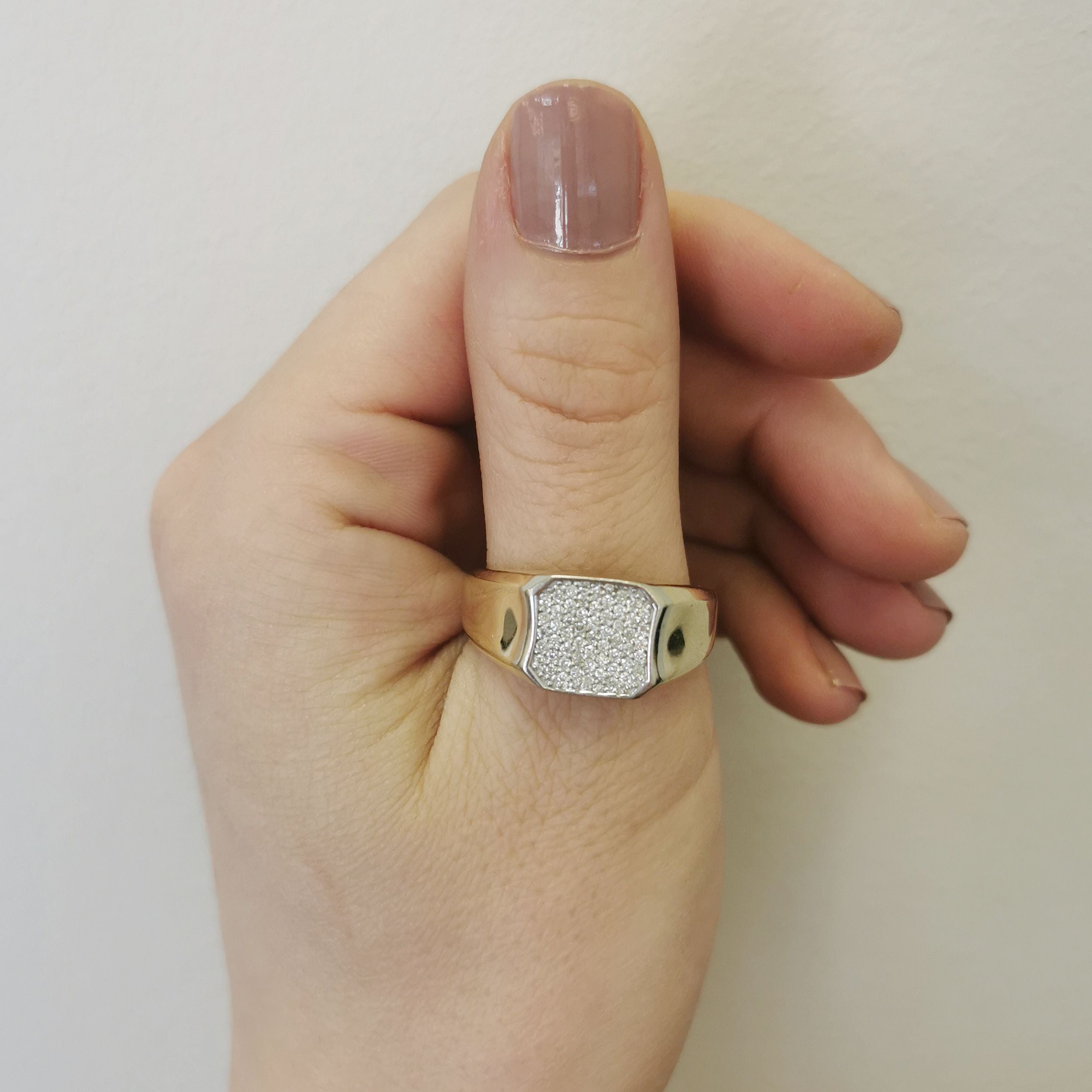 Diamond Cluster Signet Ring | 0.30ctw | SZ 12.75 |