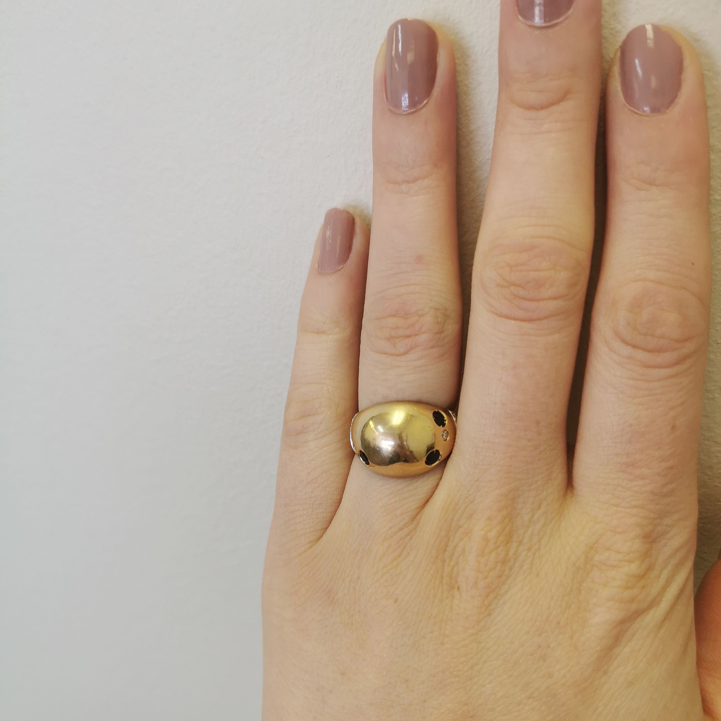 Sapphire & Diamond Bubble Ring | 0.20ctw, 0.12ctw | SZ 6.5 |