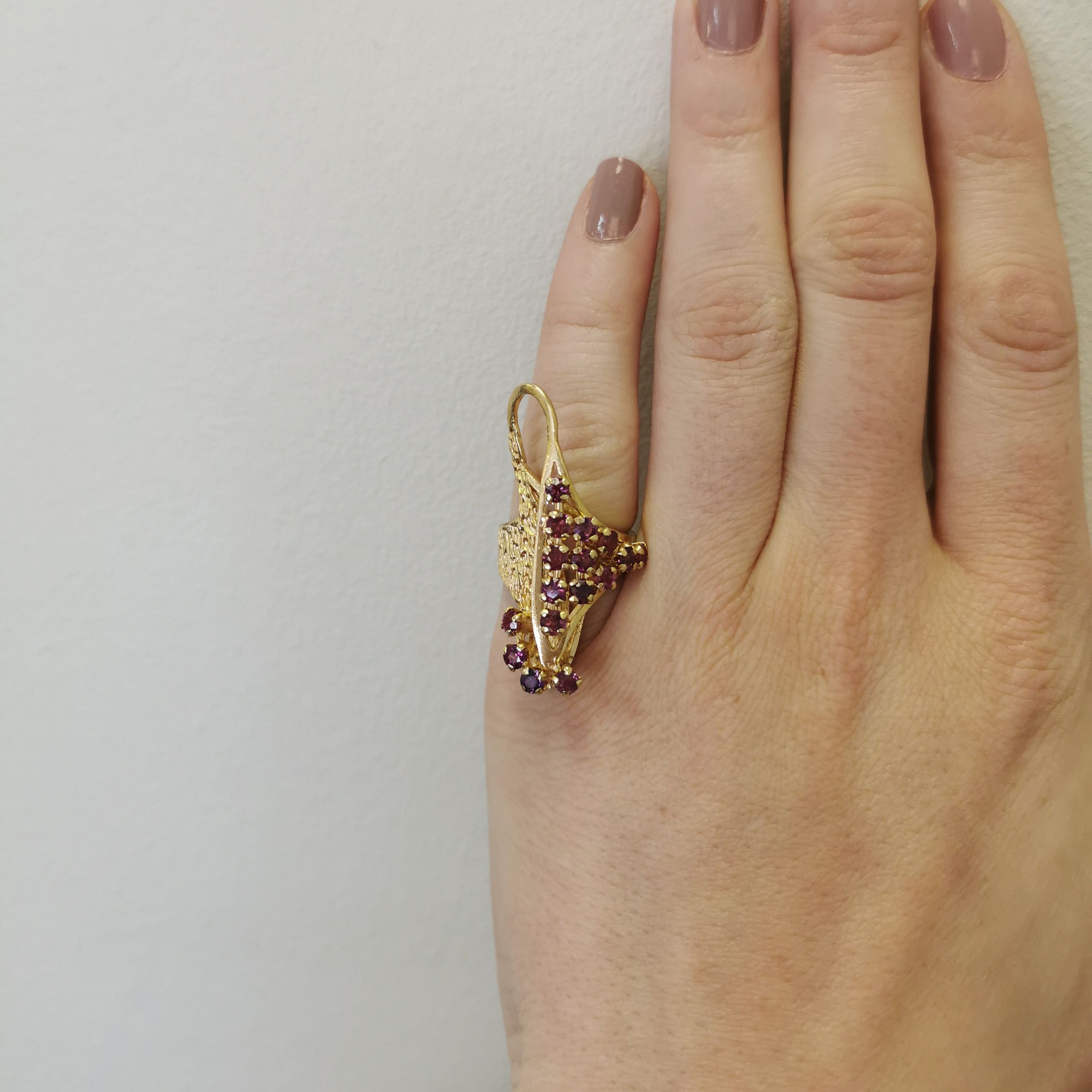 Ruby Cluster Textured Cocktail Ring | 2.00ctw | SZ 5 |