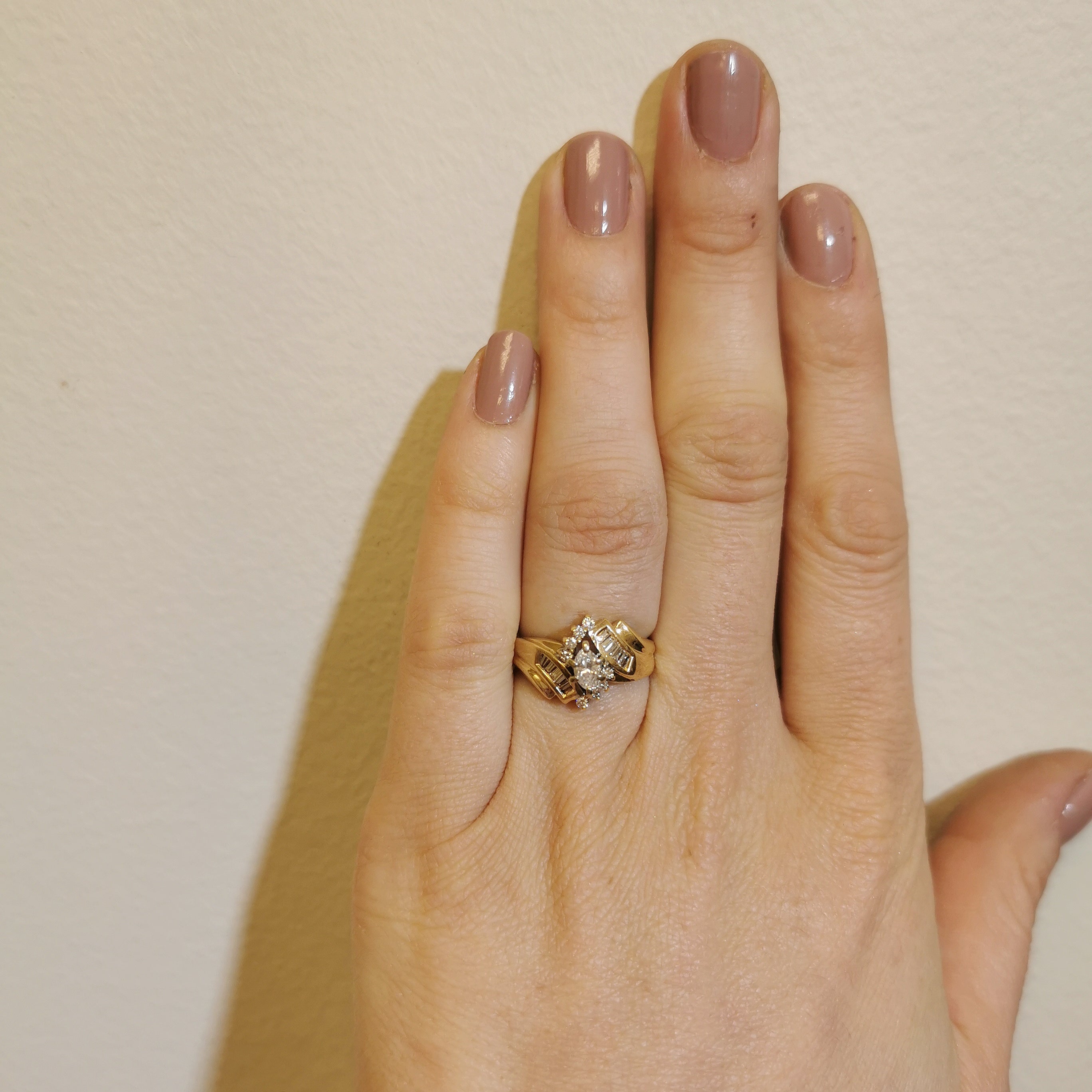 Bypass Marquise Diamond Ring | 0.49ctw | SZ 5.75 |