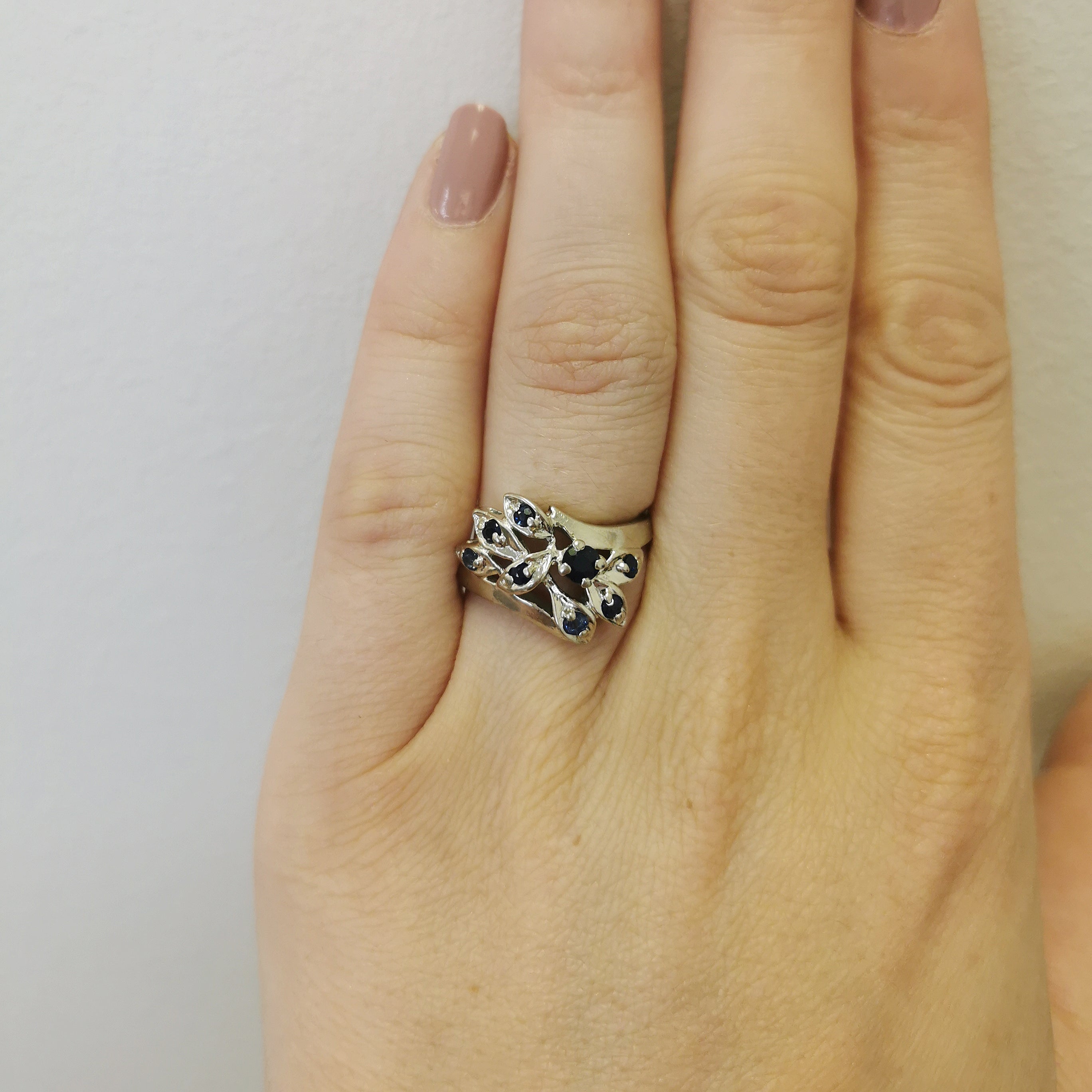 Blue Sapphire Cocktail Ring | 0.45ctw | SZ 8 |