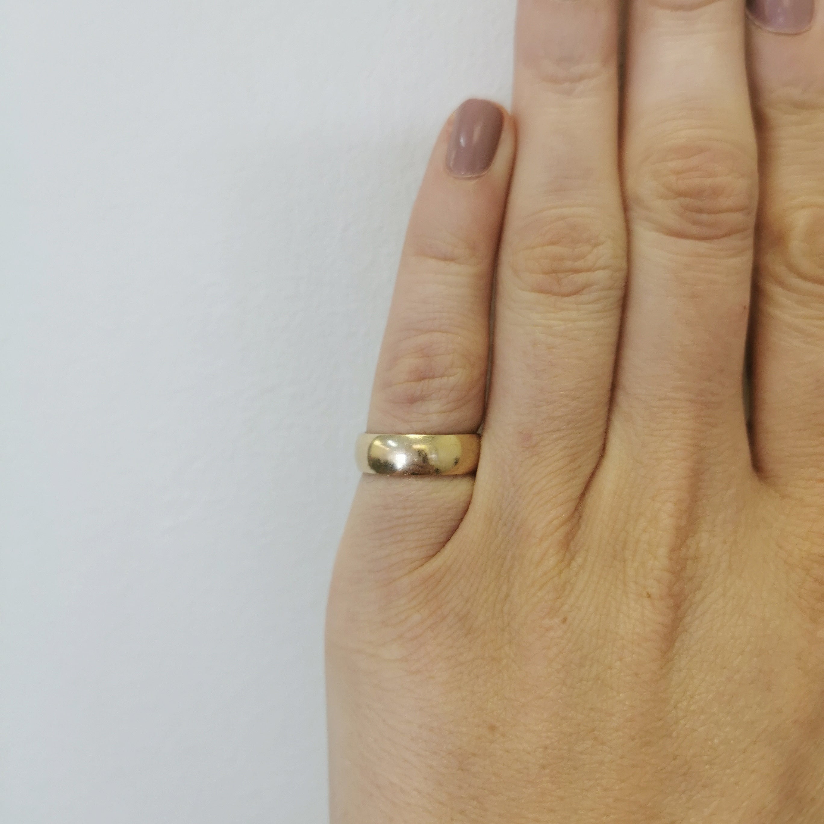 Bague de cigare classique en or jaune | Taille 4,75 |
