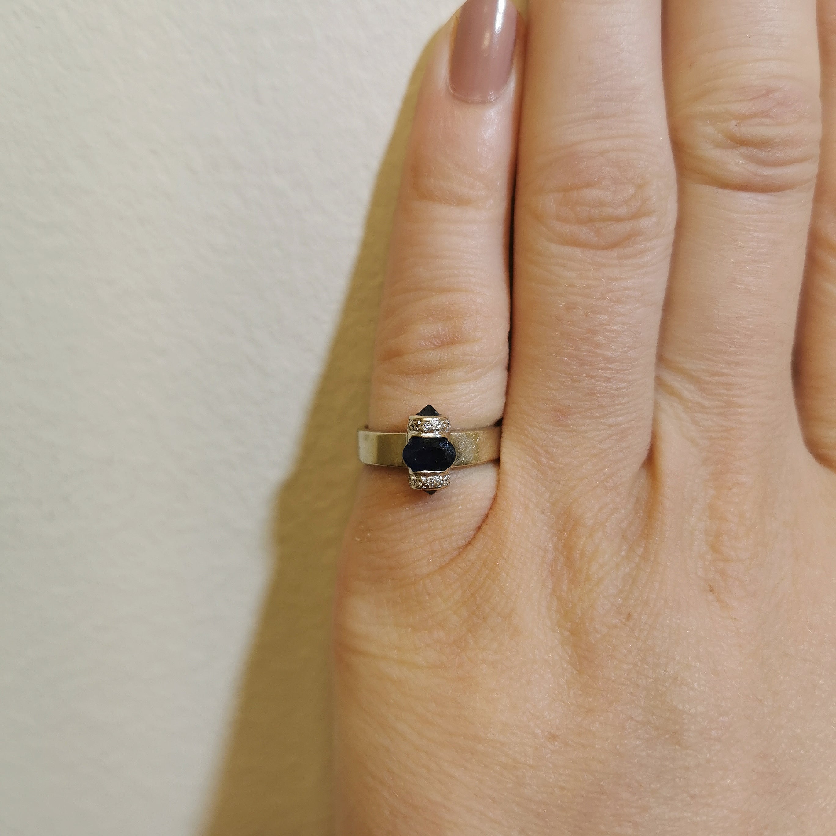 East West Sapphire & Diamond Ring | 0.70ctw, 0.05ctw | SZ 4.5 |