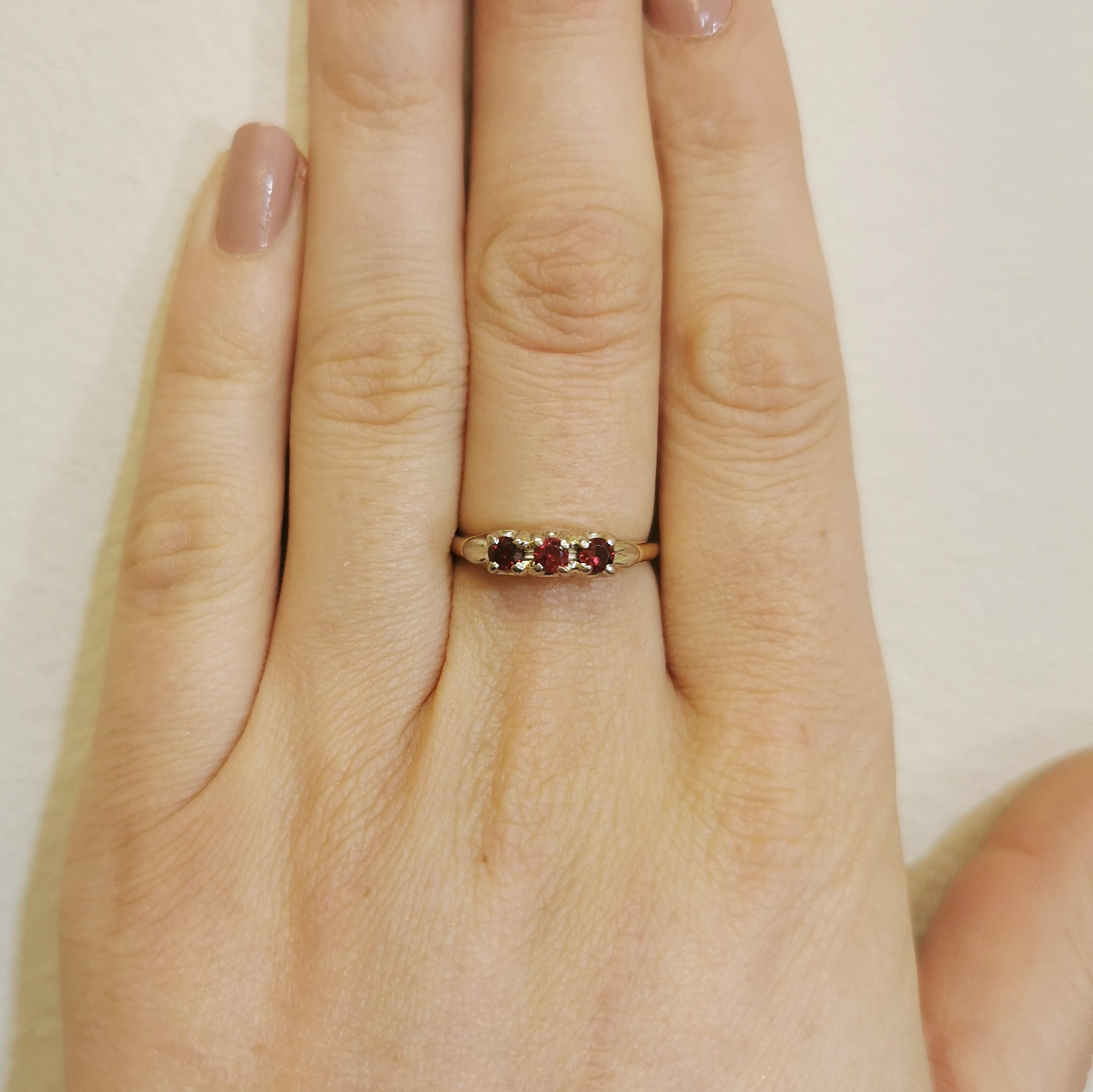 Three Stone Lab Created Ruby Ring | 0.35ctw | SZ 7.75 |