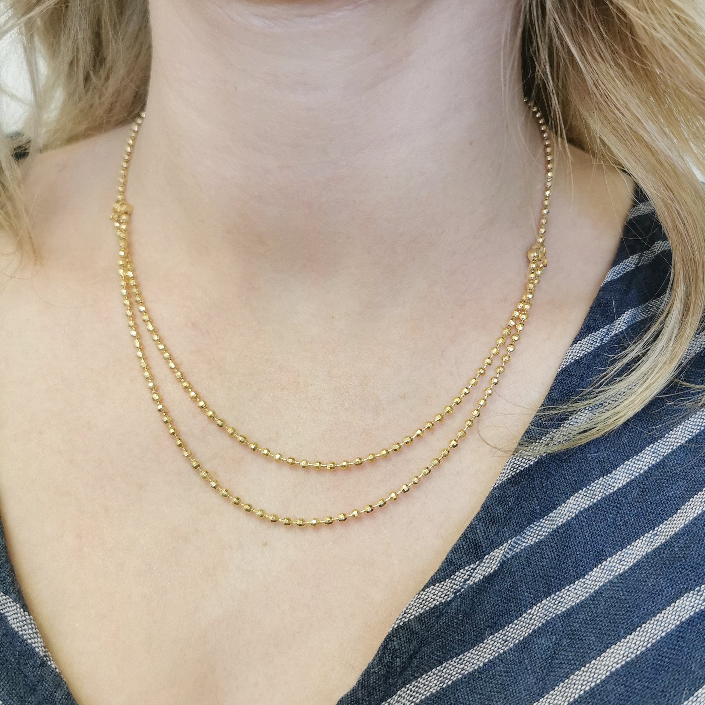 14k Yellow Gold Ball Chain Necklace | 18" |