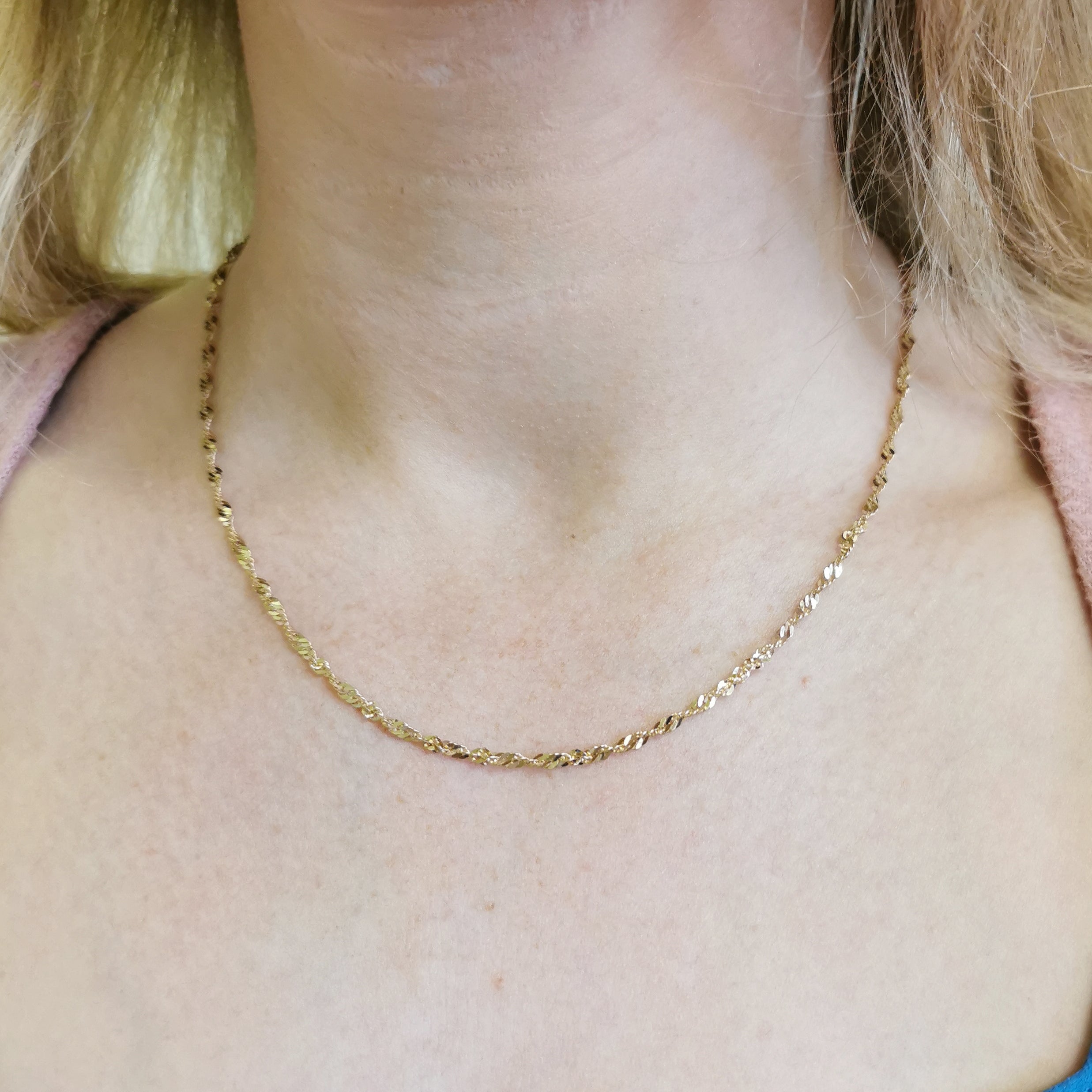 10k Yellow Gold Singapore Chain | 18" |
