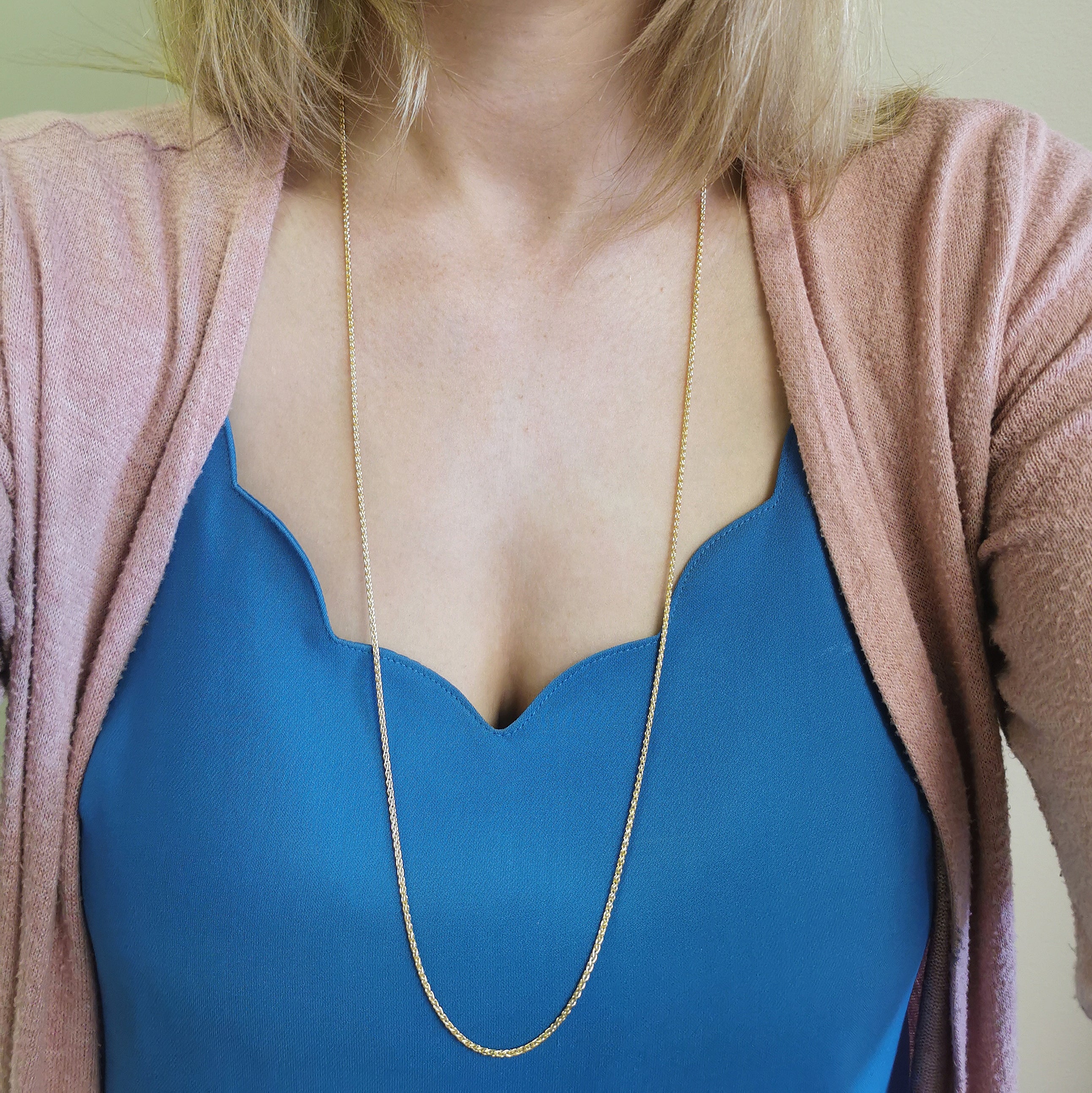 18k Yellow Gold Long Wheat Chain | 32" |
