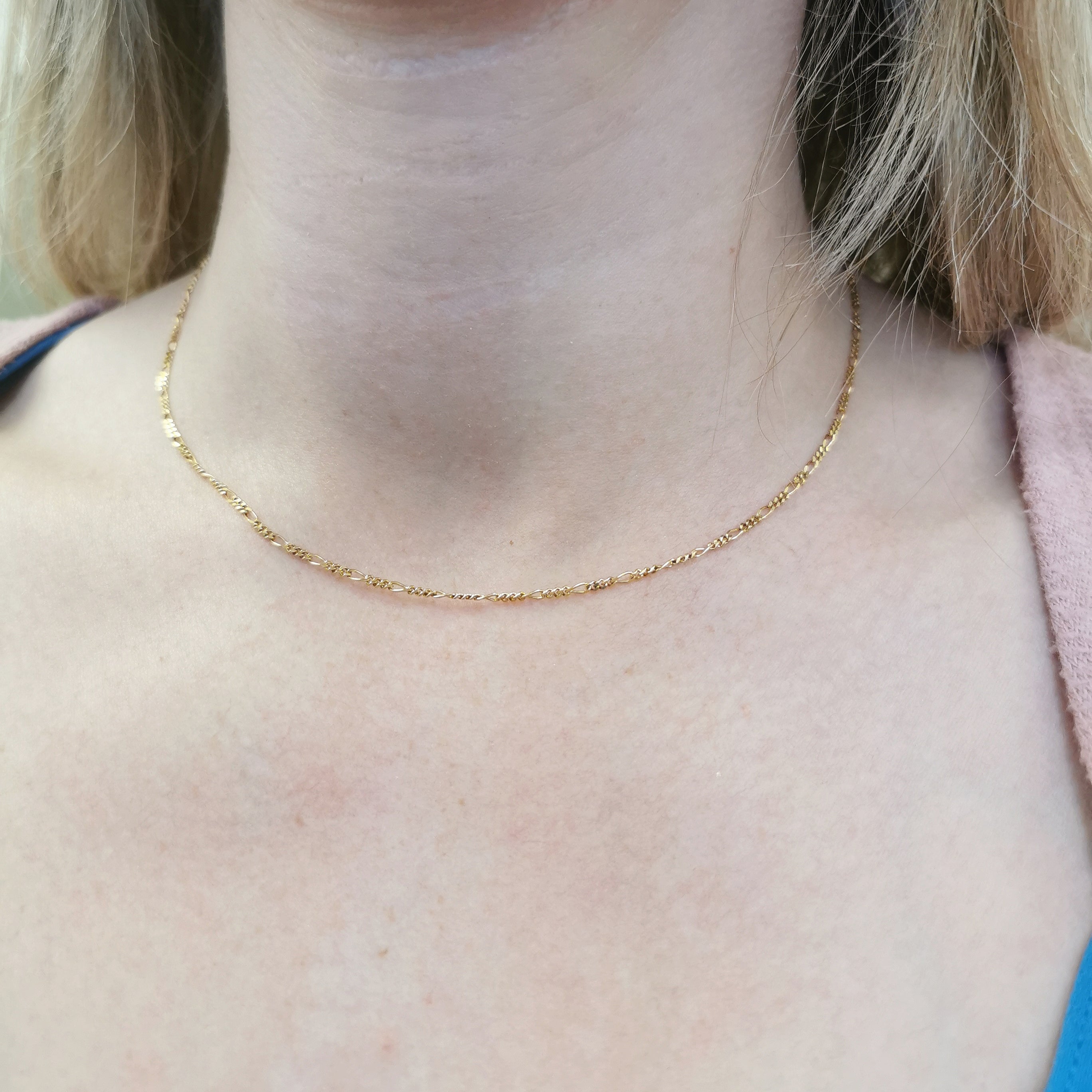 14k Yellow Gold Figaro Chain | 16" |
