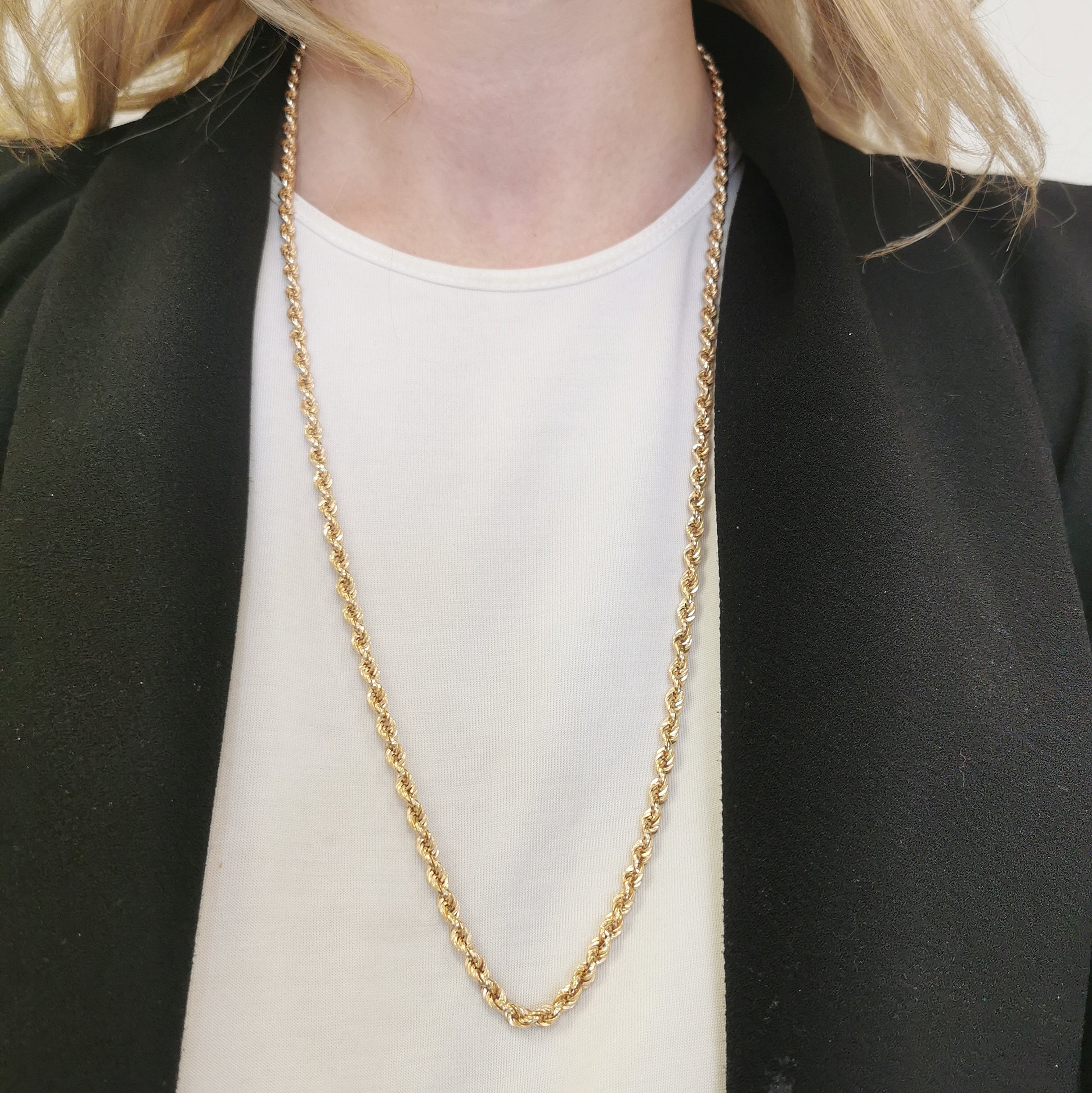 18k Yellow Gold Rope Chain | 28" |