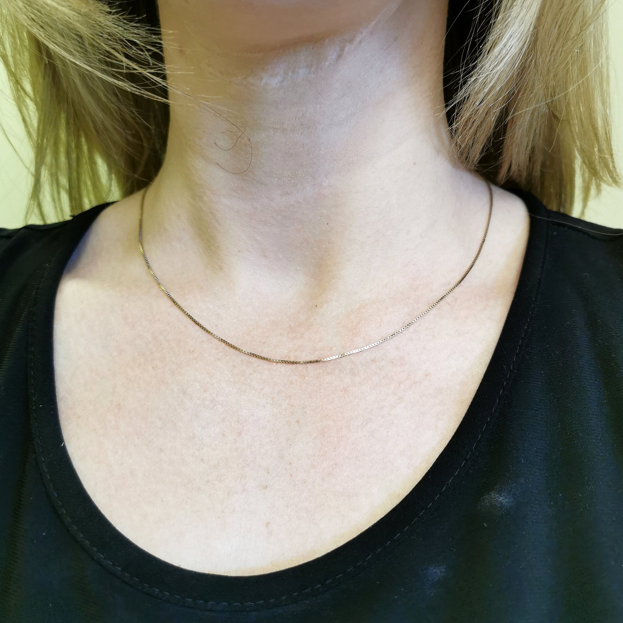18k Yellow Gold Box Chain | 17" |