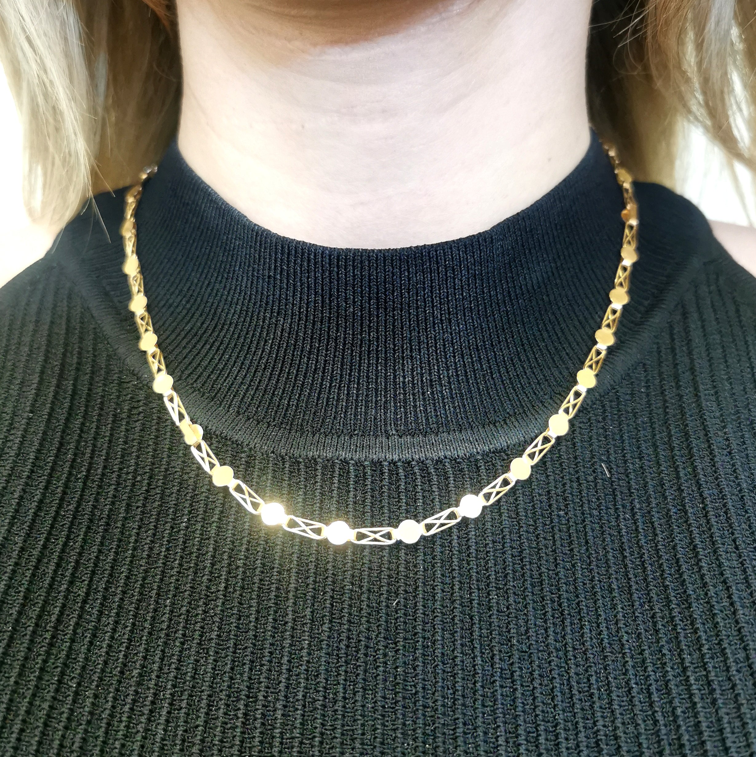18k Yellow Gold Fancy Link Chain | 18" |