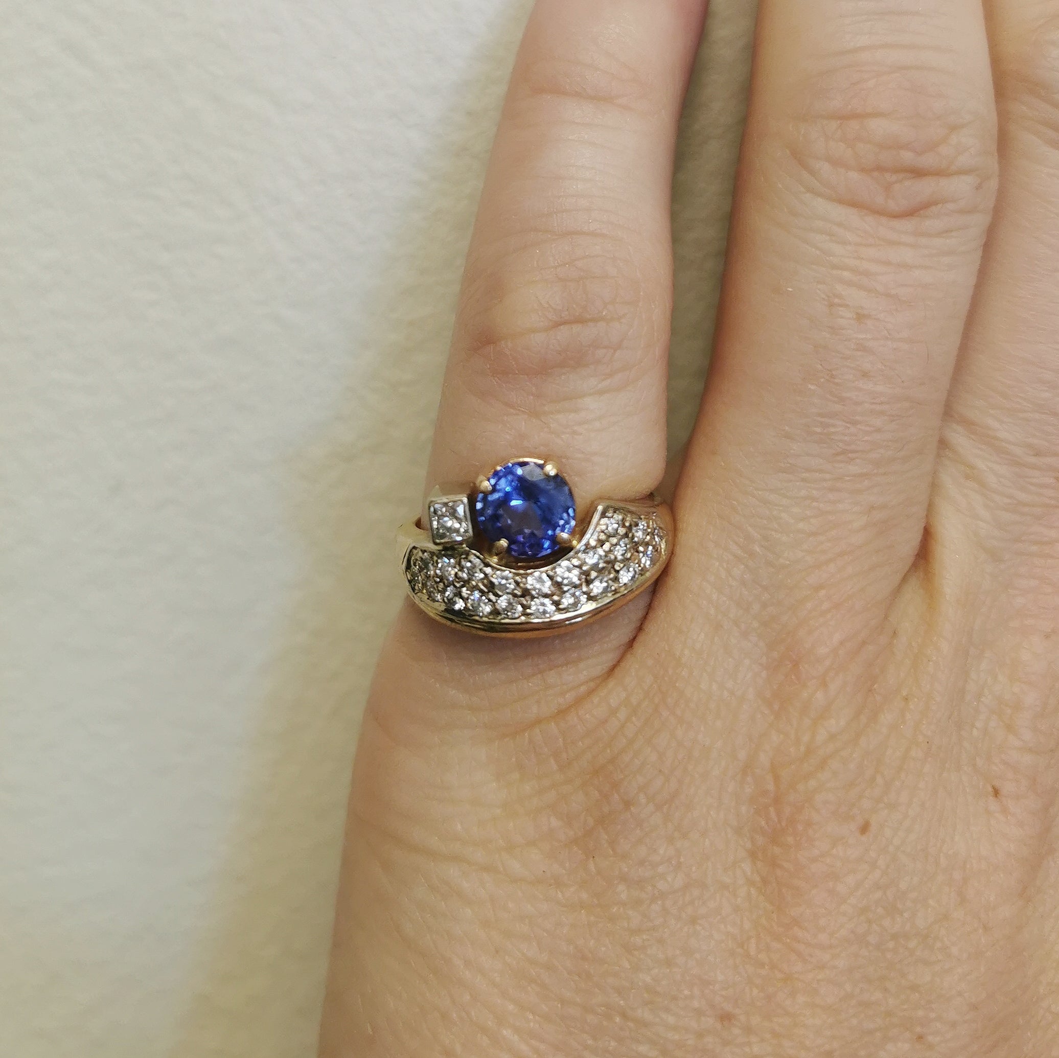 Tanzanite & Diamond Cocktail Ring | 1.00ct, 0.51ctw | SZ 5.5 |