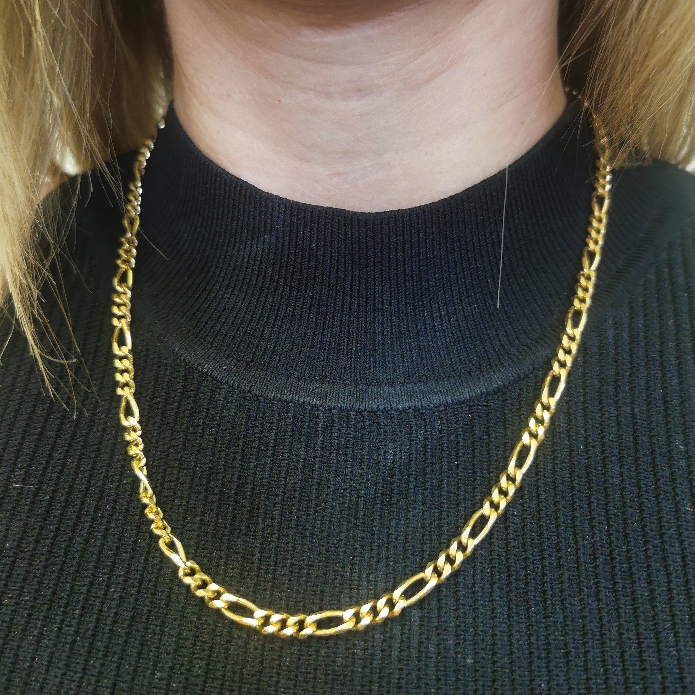 Balestra' 18k Yellow Gold Figaro Chain | 20" |