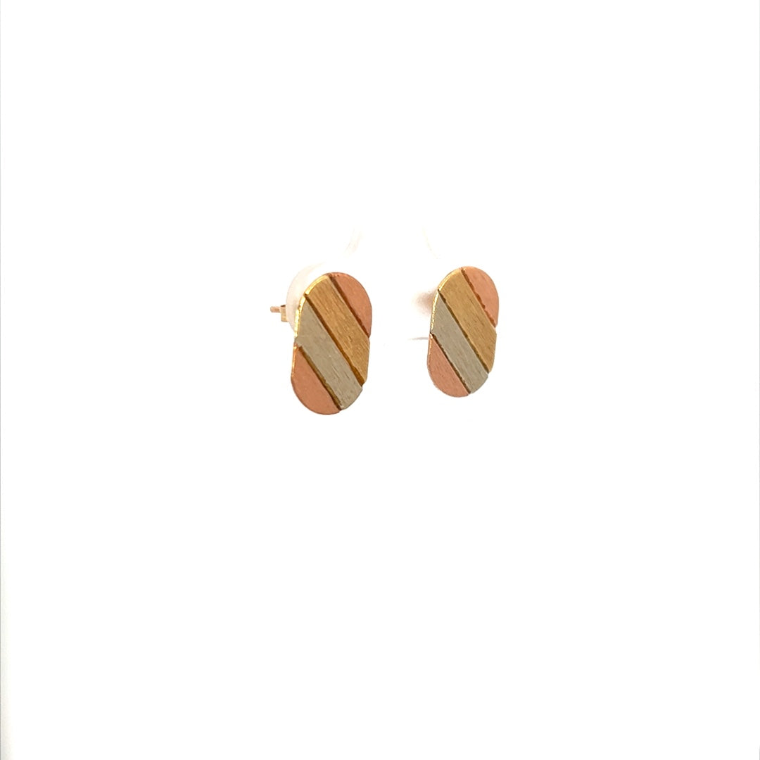 Goujons à disque allongés tricolores |