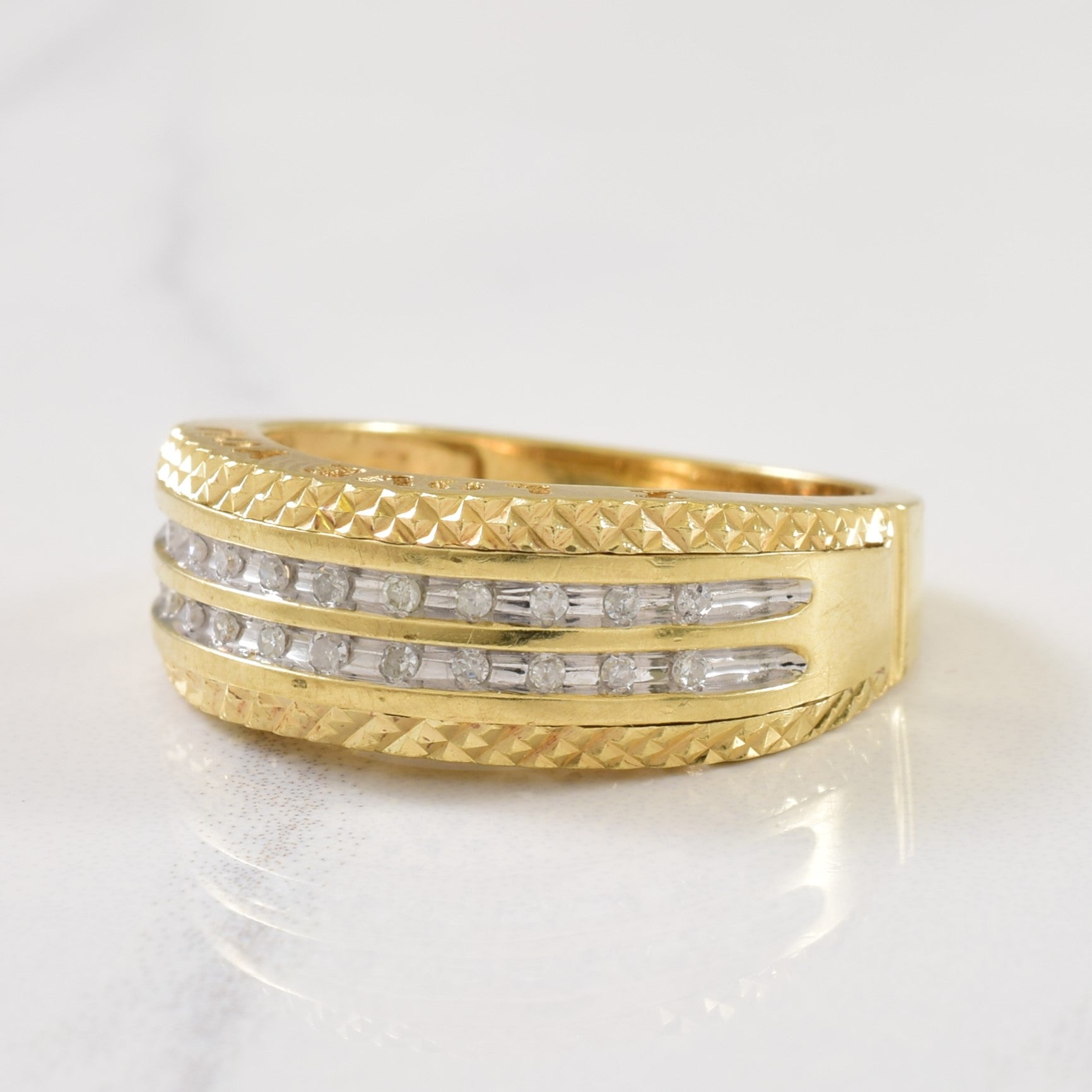 Channel Set Diamond Ring | 0.20ctw | SZ 7 |