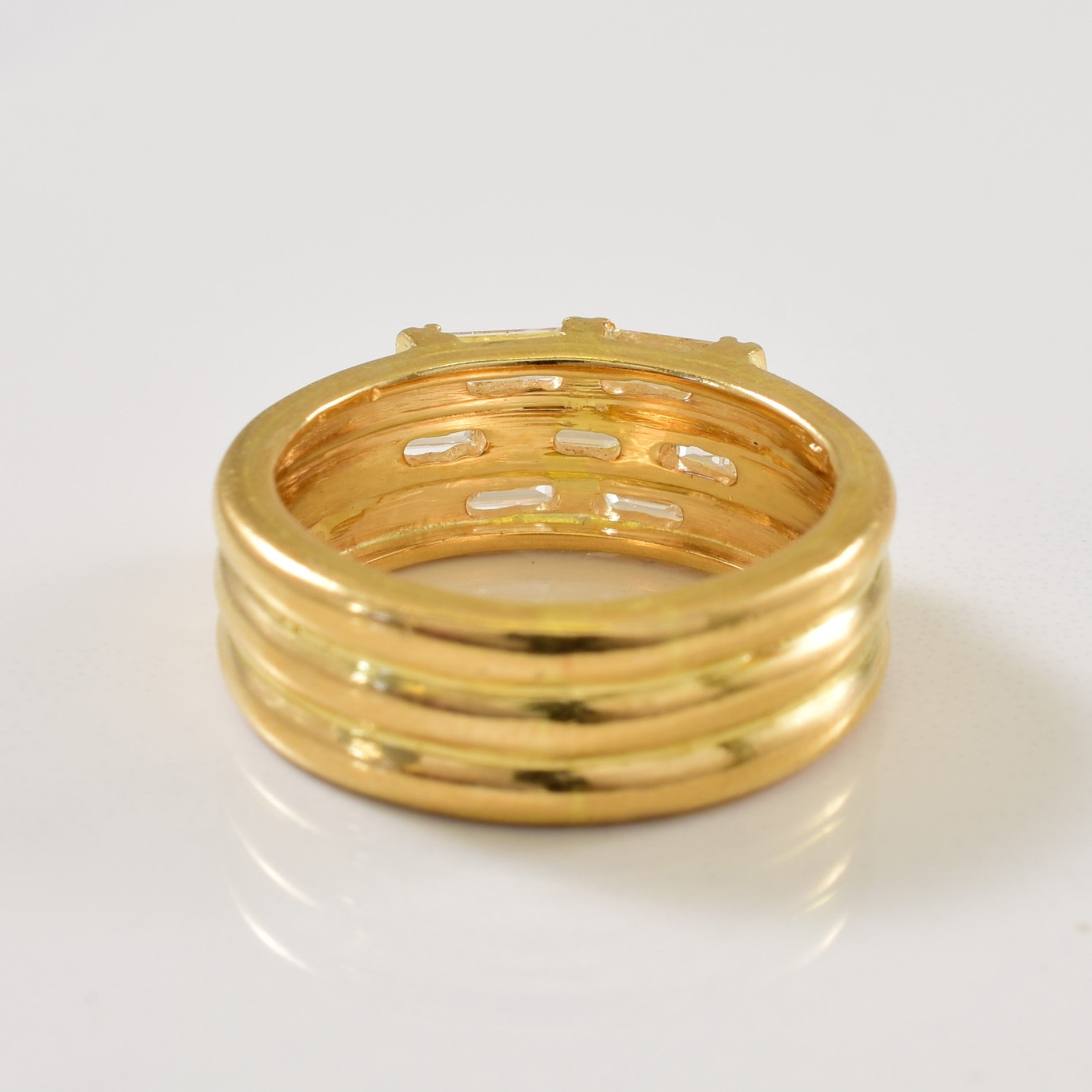 18k Multi Row Baguette Cut Diamond Band | 0.42ctw | SZ 5.25 |