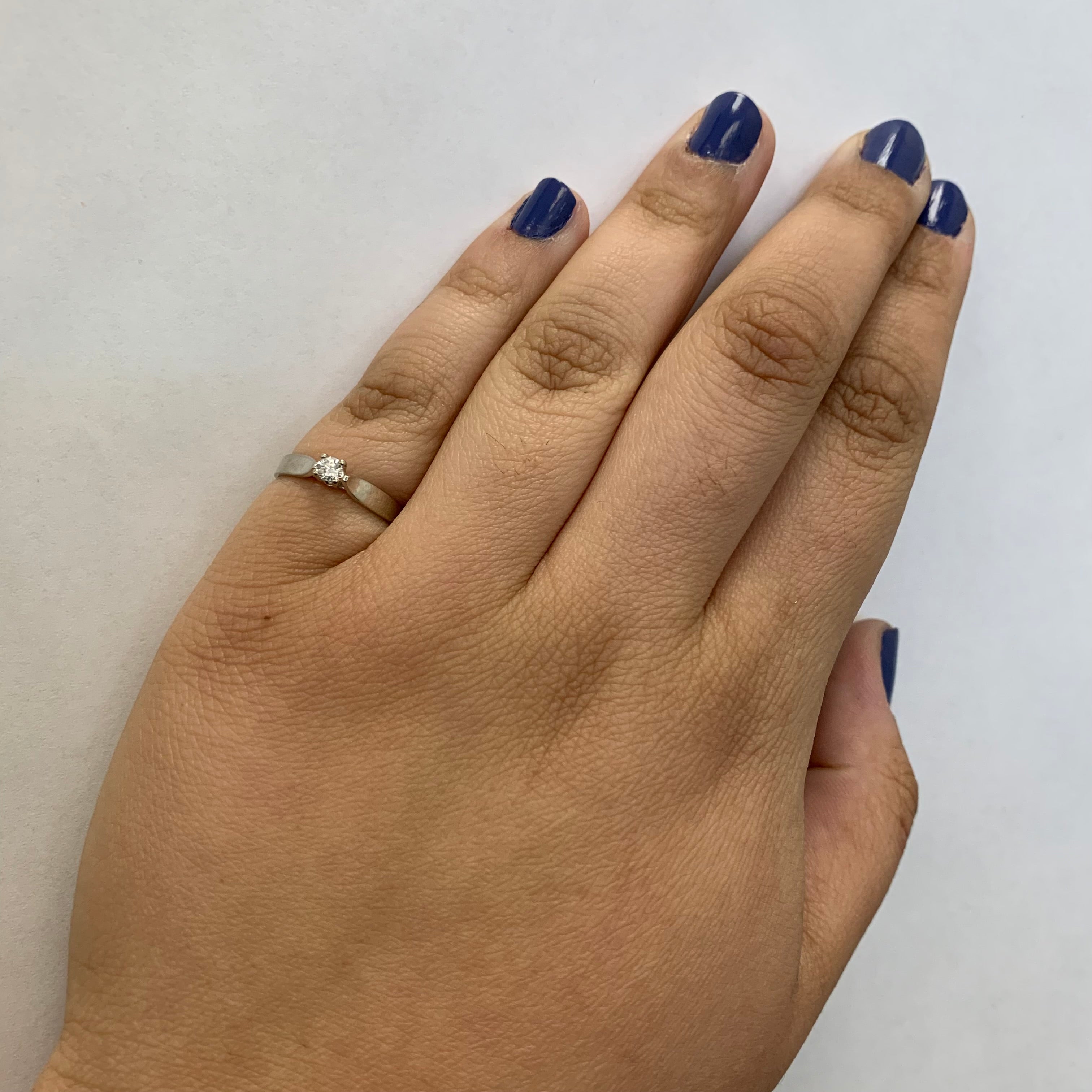 Bague solitaire en diamant | 0,09 ct | Taille 6,25 |