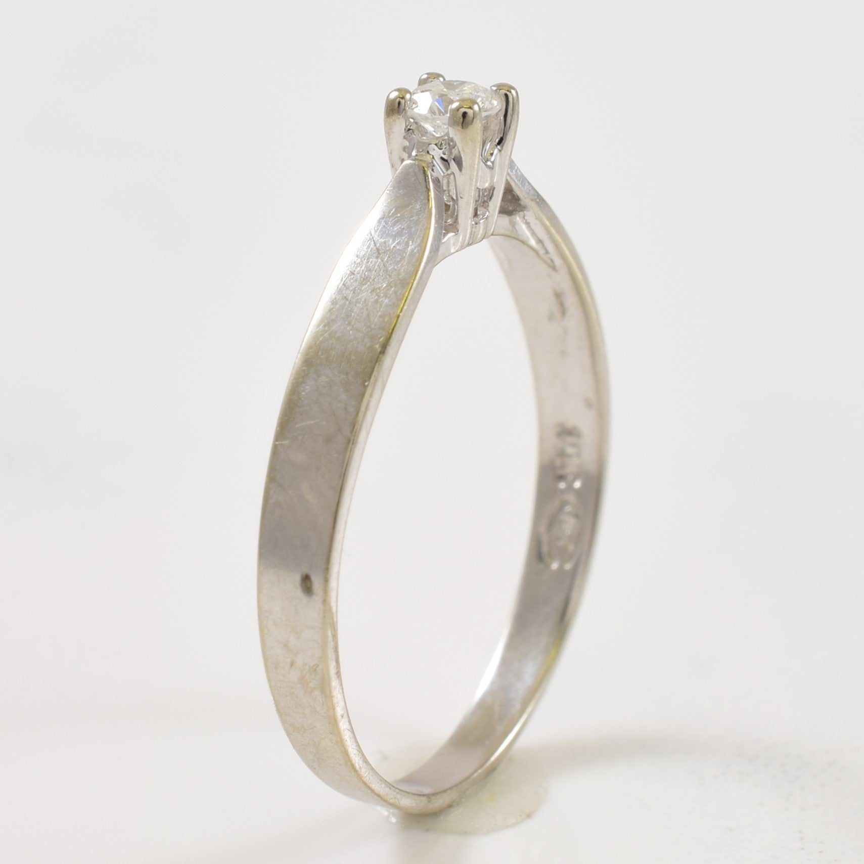 Bague solitaire en diamant | 0,09 ct | Taille 6,25 |