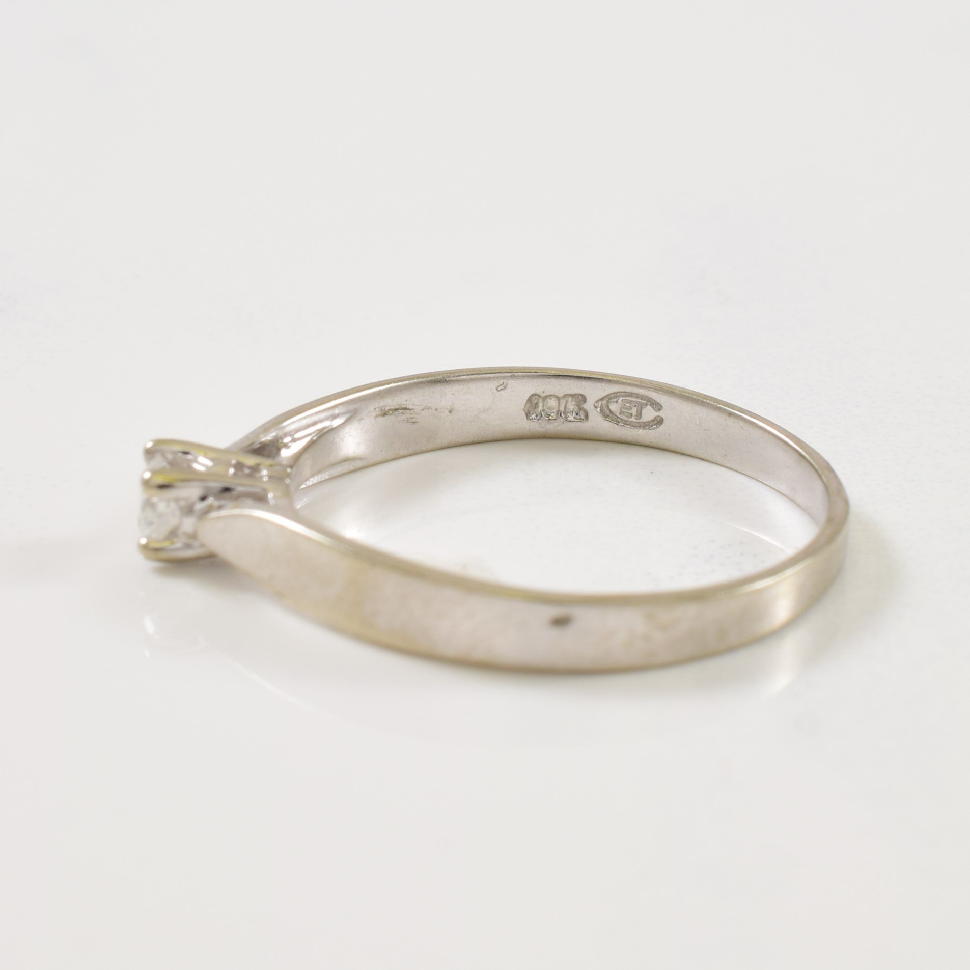 Bague solitaire en diamant | 0,09 ct | Taille 6,25 |