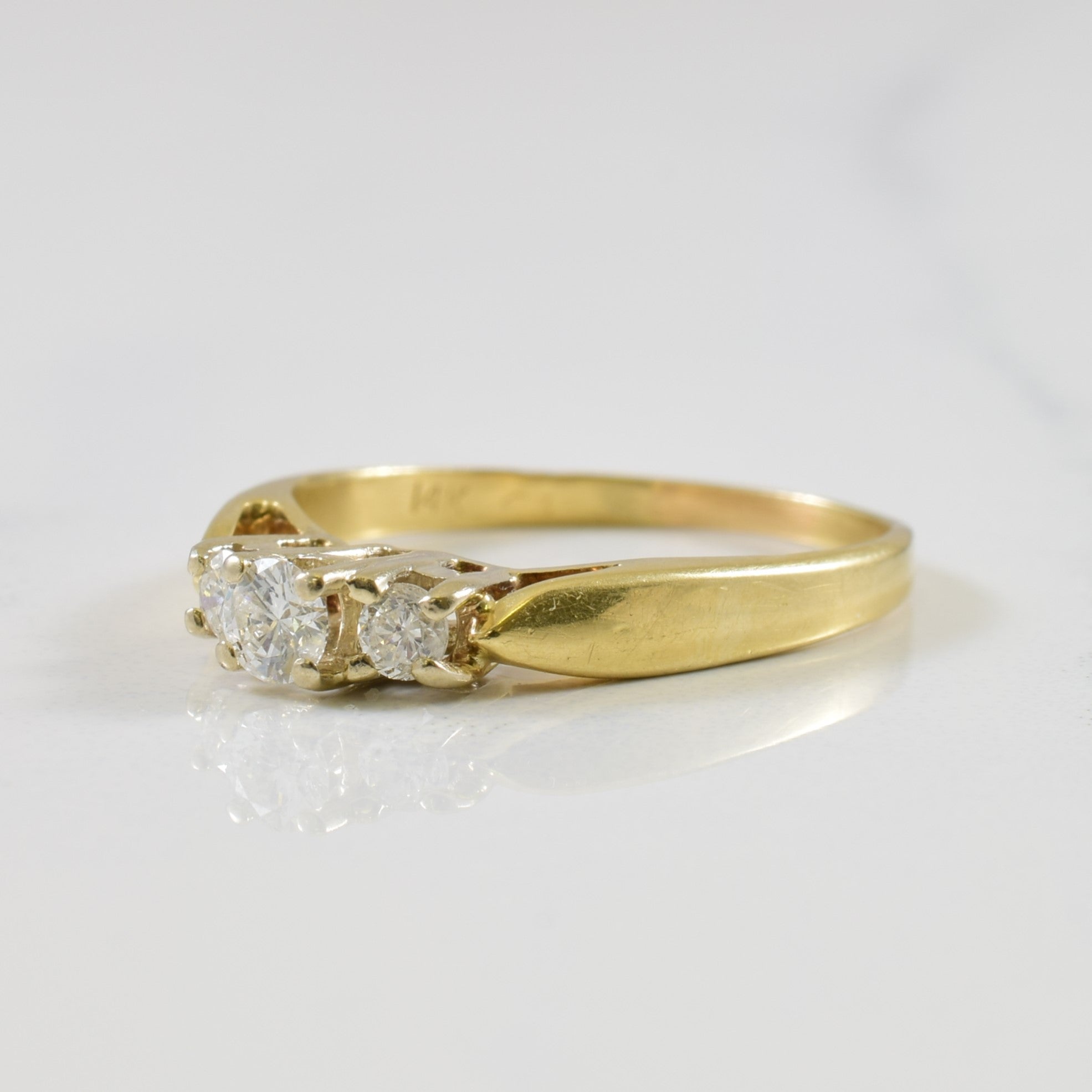 Three Stone Diamond Ring | 0.23ctw | SZ 6.75 |