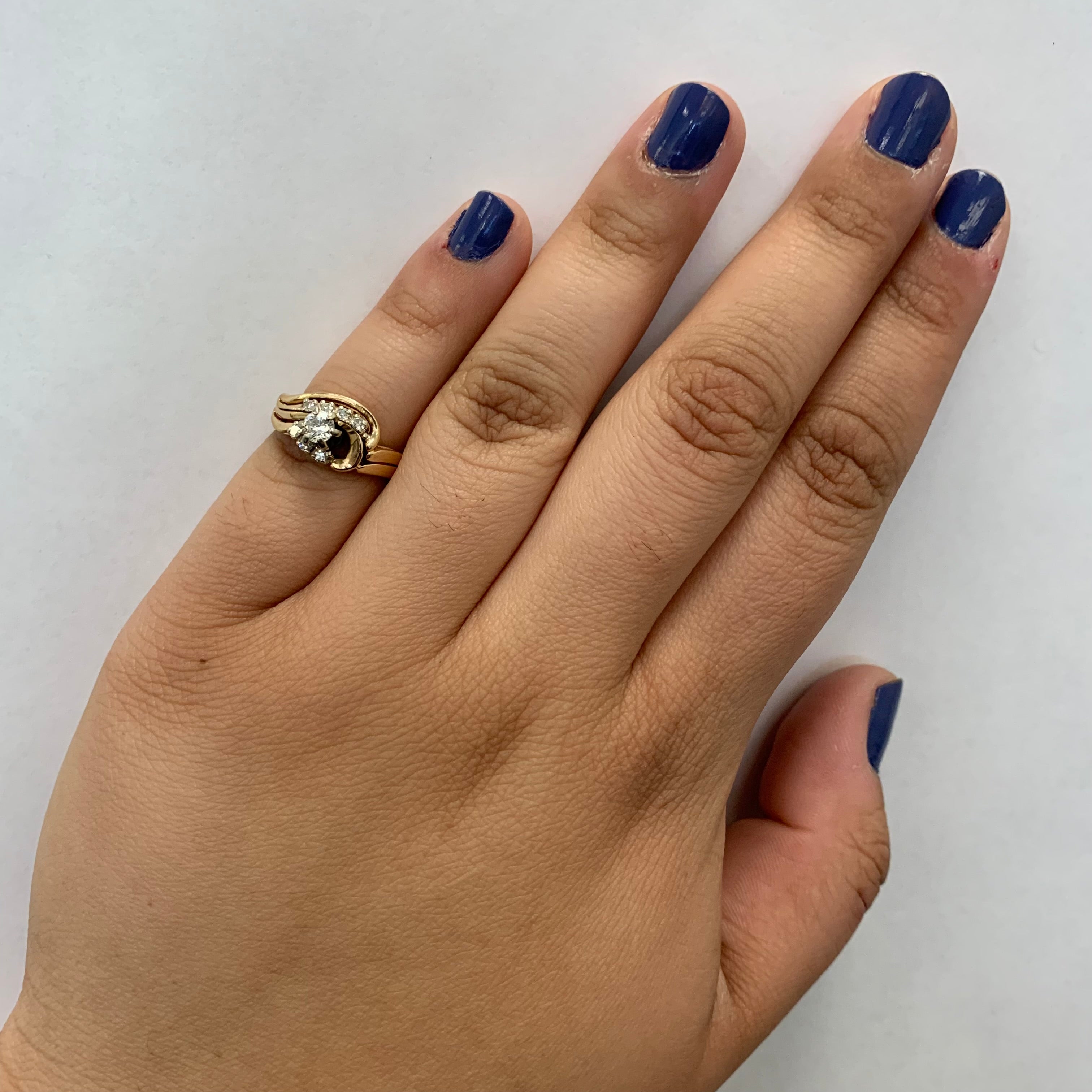 Diamond Bypass Ring | 0.25ctw | SZ 4.25 |