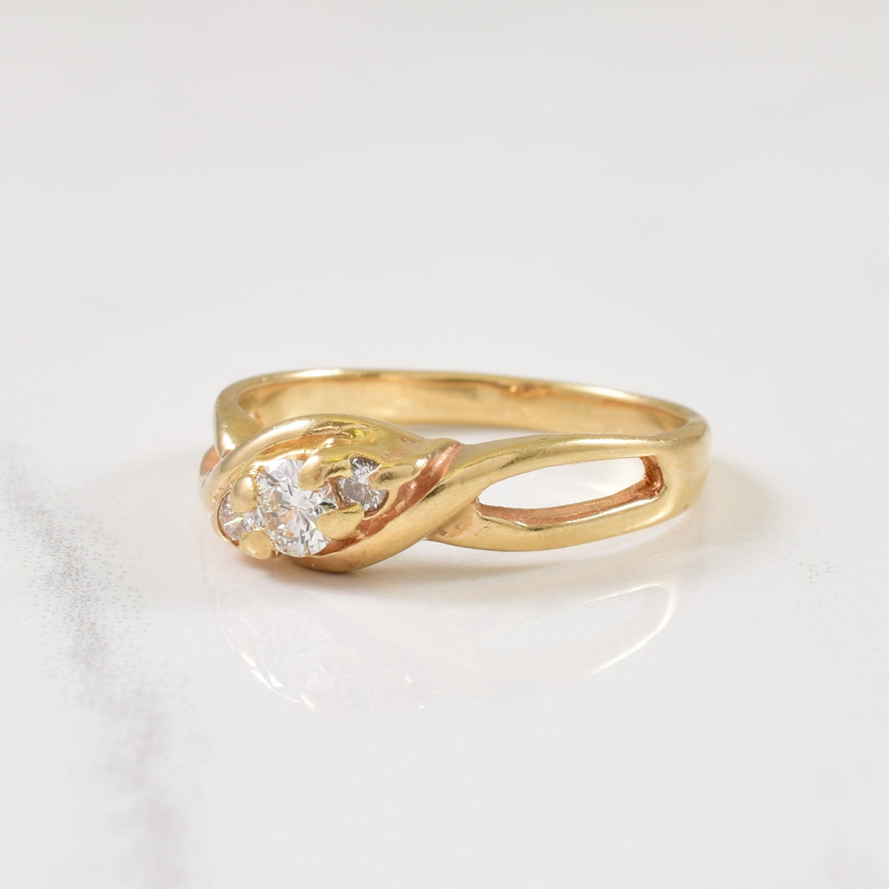 Diamond Bypass Ring | 0.21ctw | SZ 6.75 |