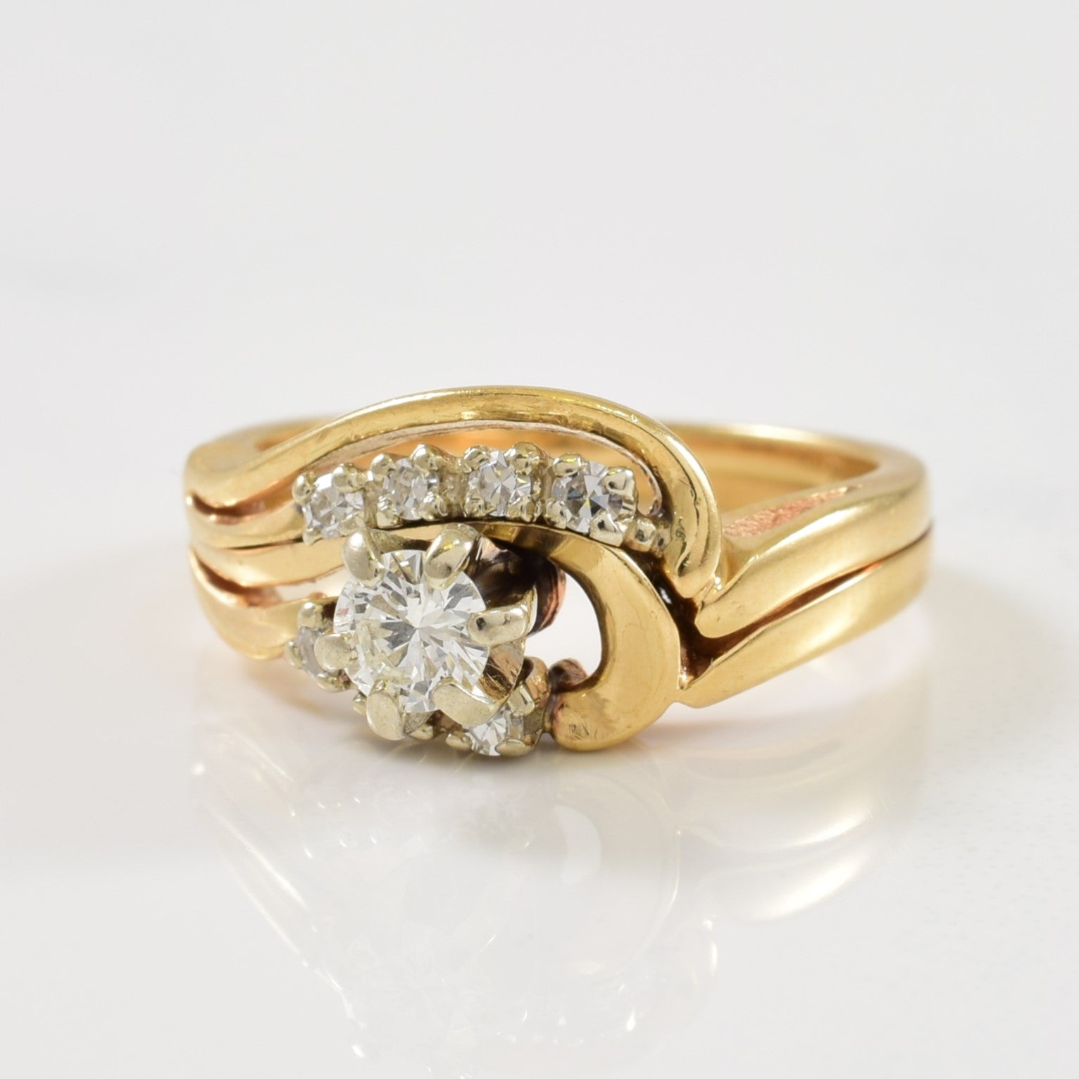 Diamond Bypass Ring | 0.25ctw | SZ 4.25 |