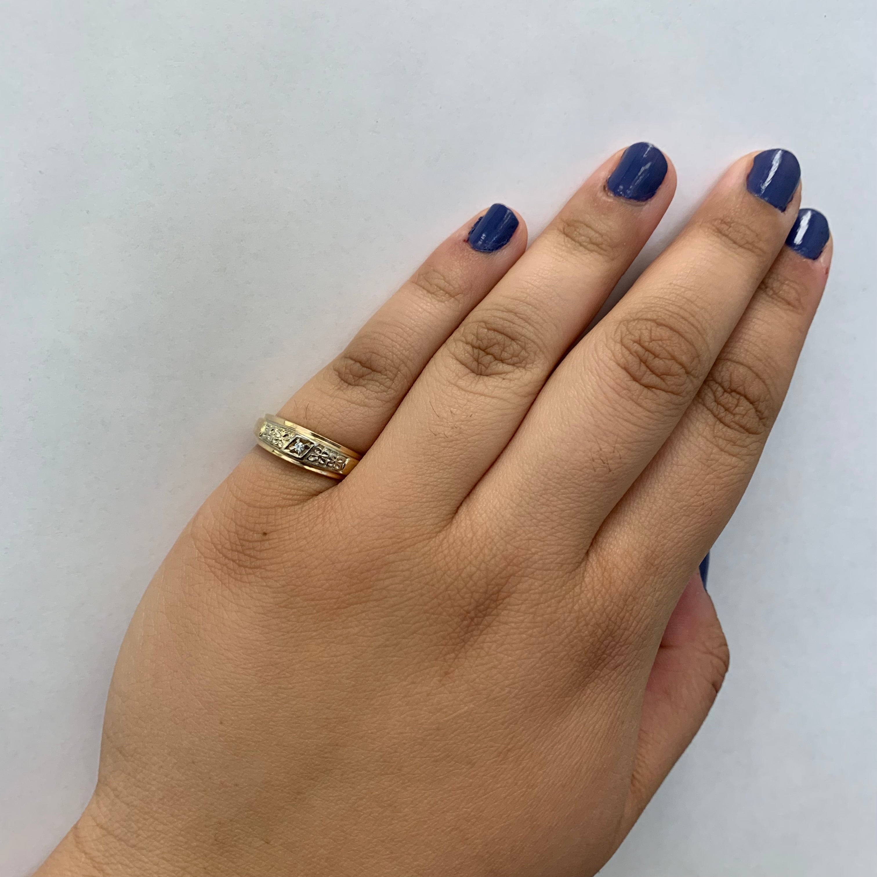 Bague en diamant unique | 0,02 ct | Taille 7 |