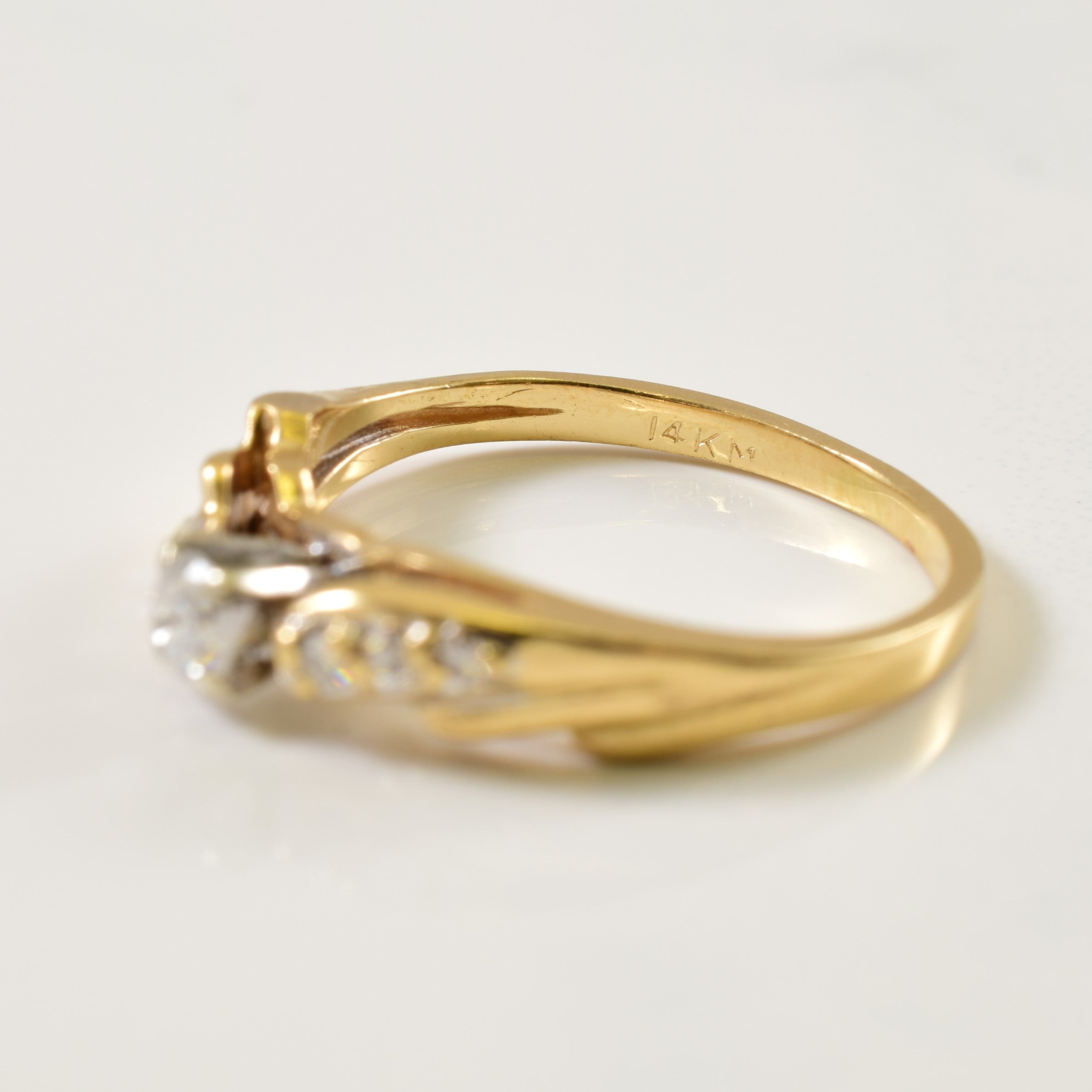 Diamond Bypass Ring | 0.16ctw | SZ 4.75 |
