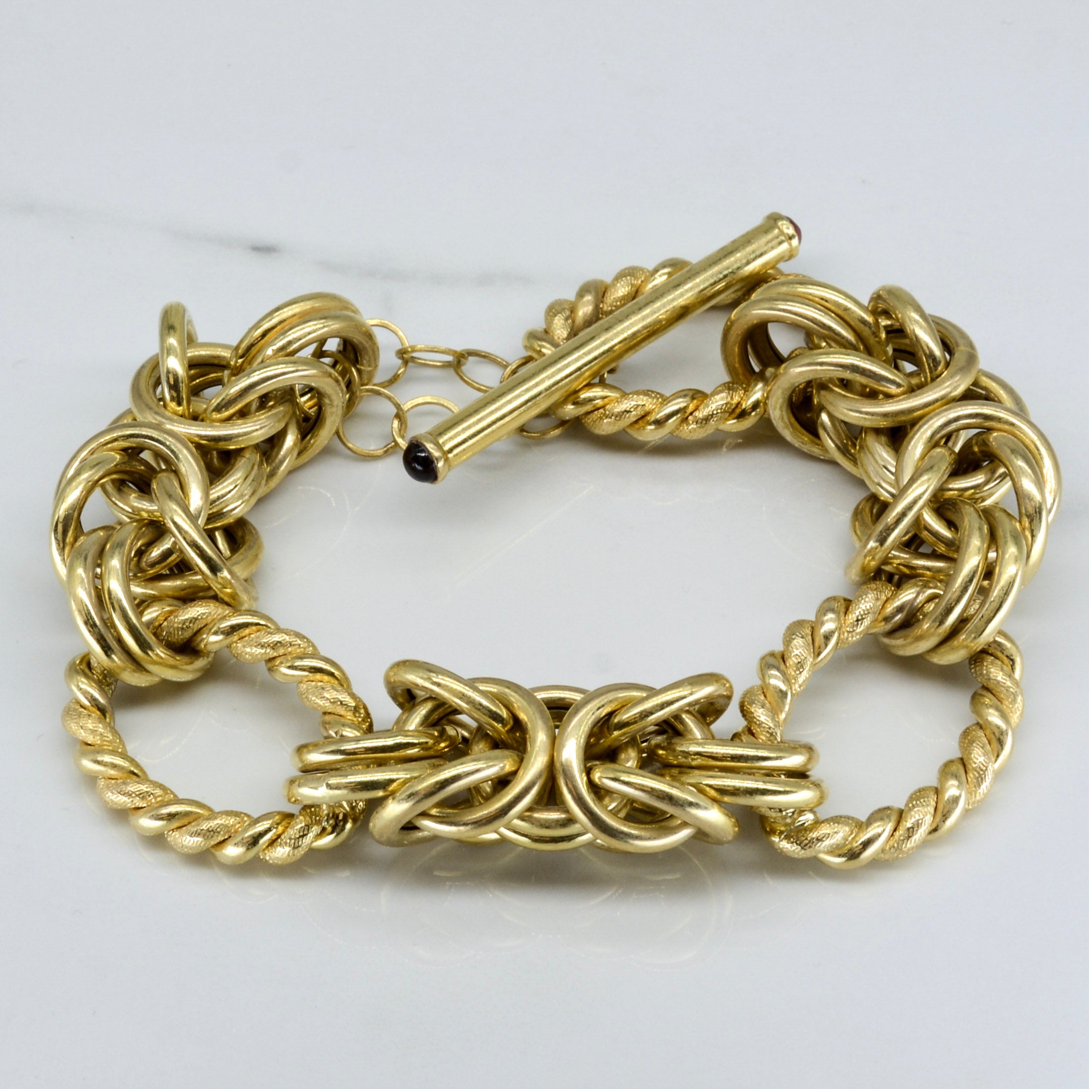 Bracelet fantaisie à grosse chaîne dorée | 8" |
