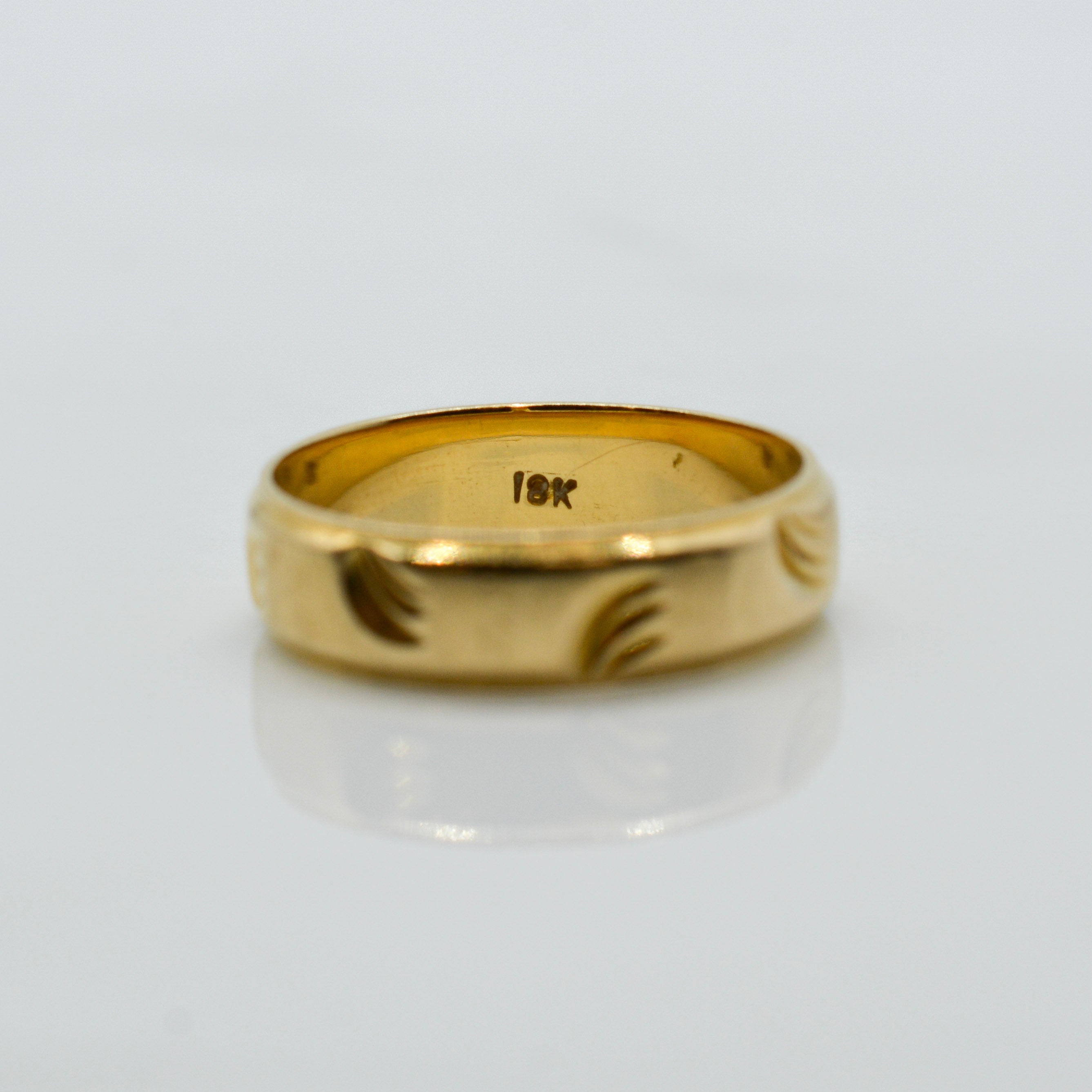 Yellow Gold Patterned Ring | SZ 7.25 |