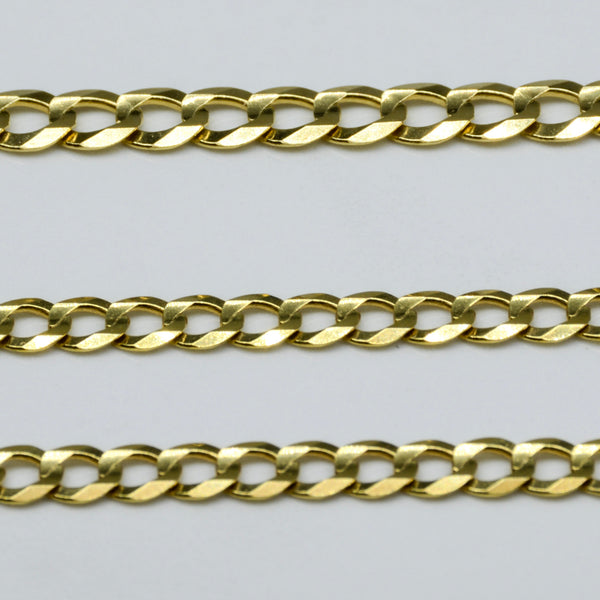 10k Curb Chain Necklace & Bracelet Set |