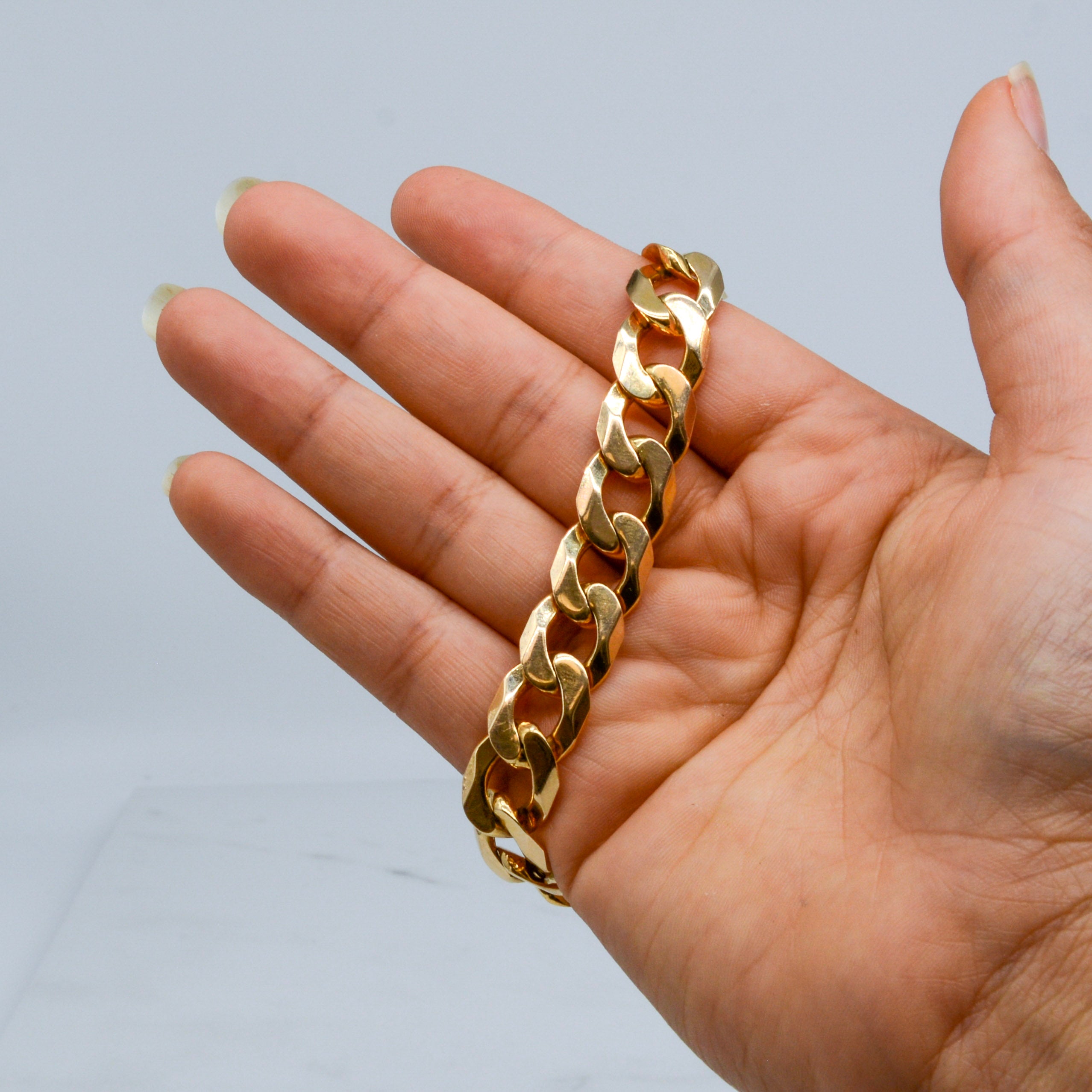 10k Yellow Gold Curb Chain Bracelet | 8" |
