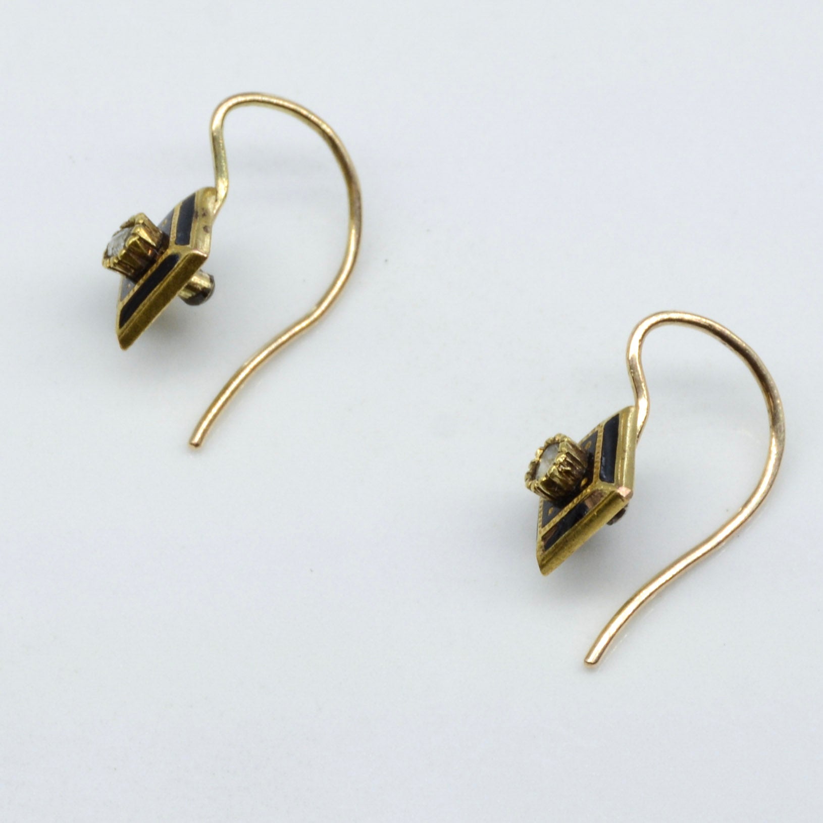 Early 1900s Rose Cut Diamond Earrings | 0.03ctw |