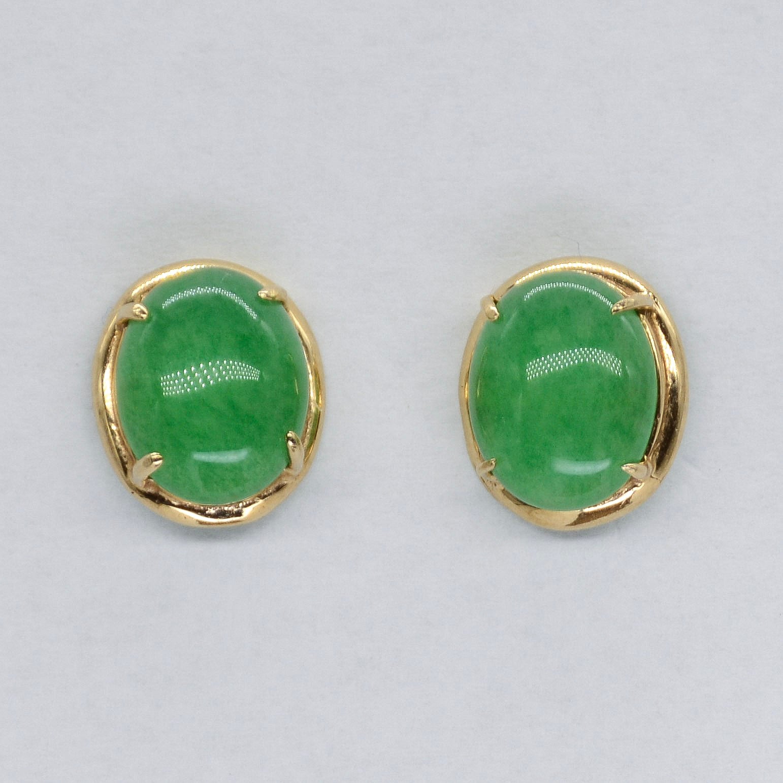 Dyed Green Quartzite Stud Earrings | 3.50ctw |