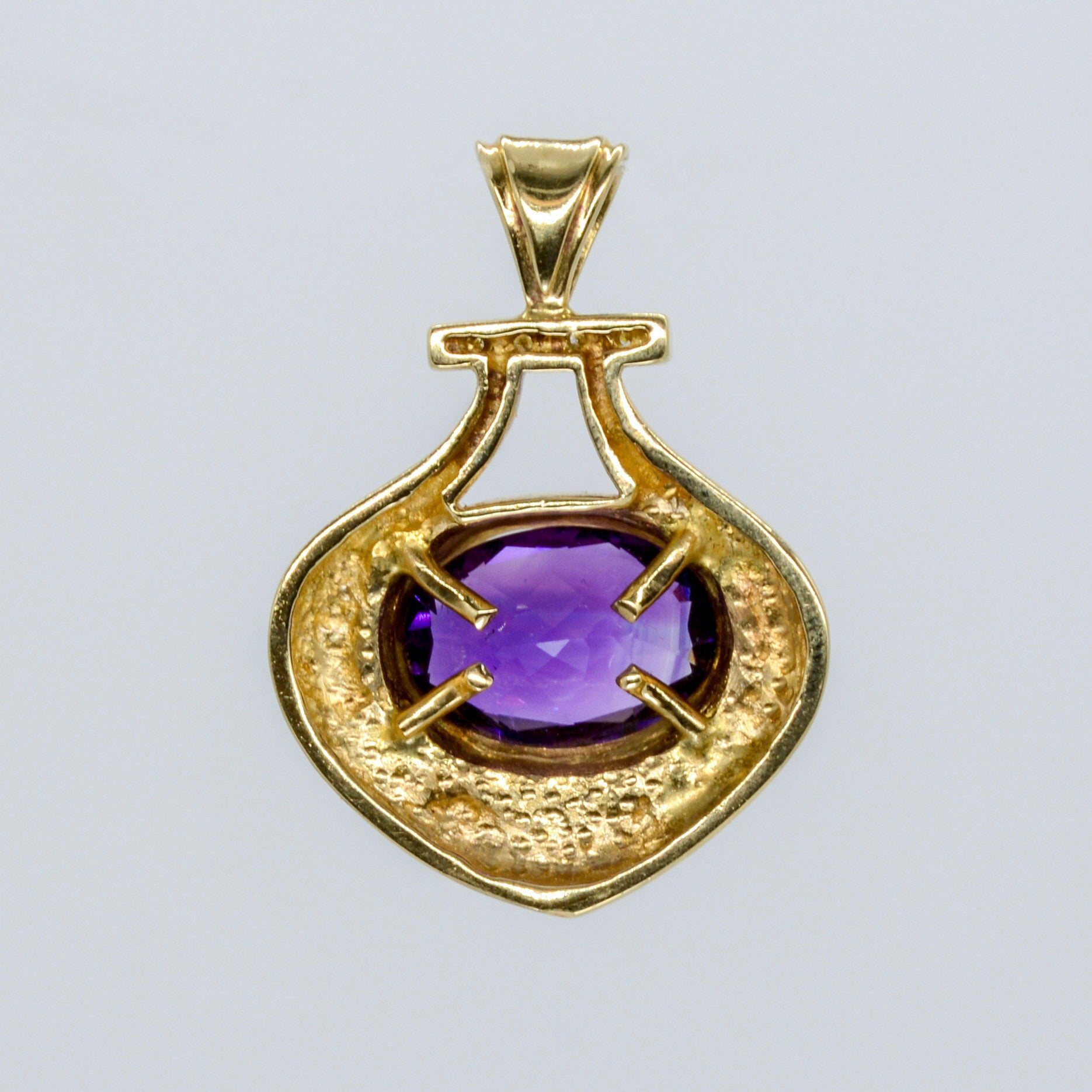 Unique Amethyst & Diamond Pendant | 0.06ctw, 4.28ct |