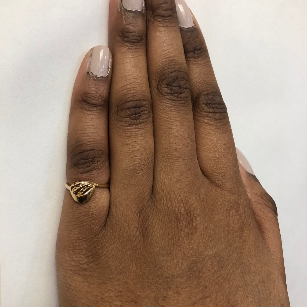 Yellow Gold Open Work Bypass Ring | SZ 5.5 |