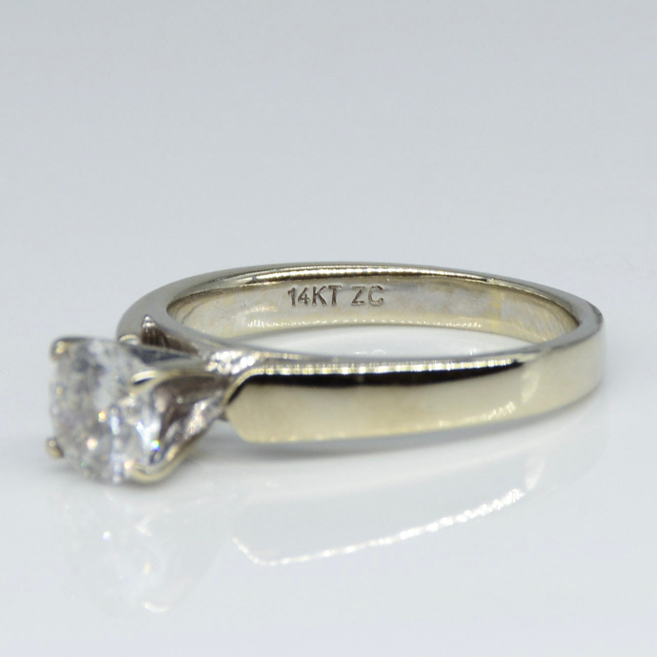 White Gold Diamond Solitaire Engagement Ring | SZ 5.25 |
