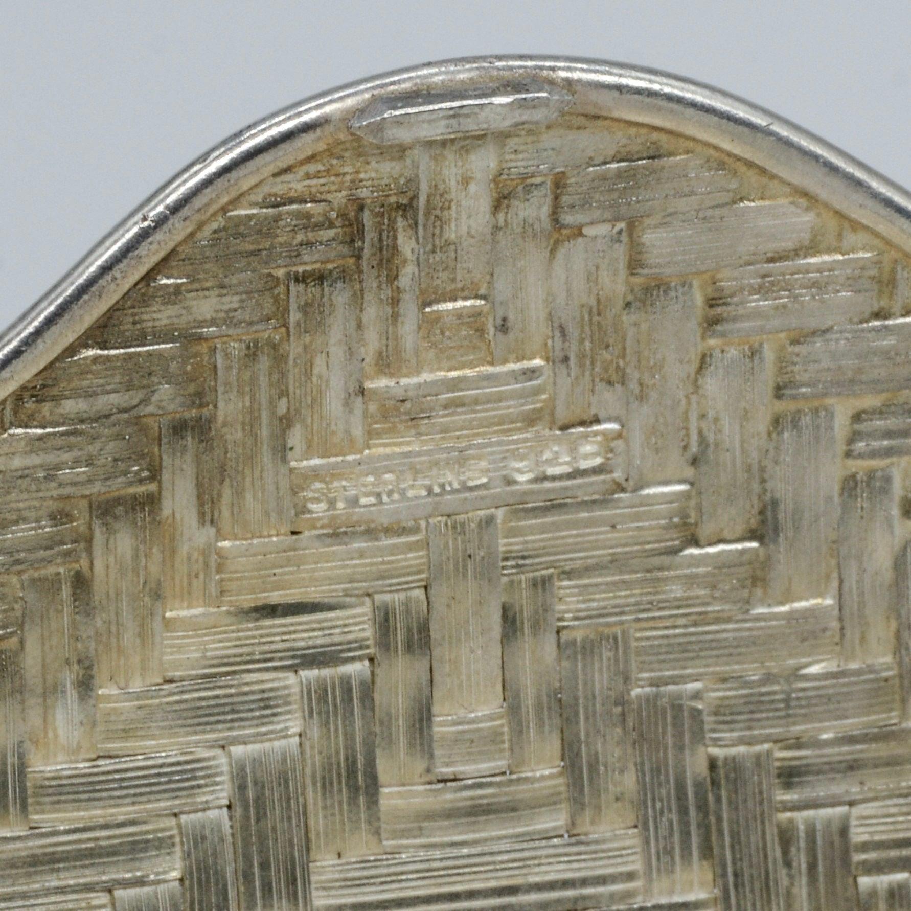 Sac à main tissé en argent sterling | 12,7 x 7,6 x 4,4 cm