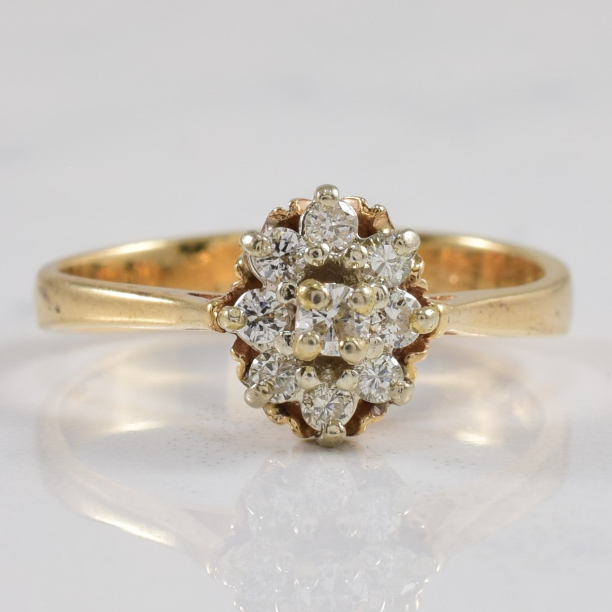 Cluster Diamond Cathedral Ring | 0.18ctw | SZ 5.75 |