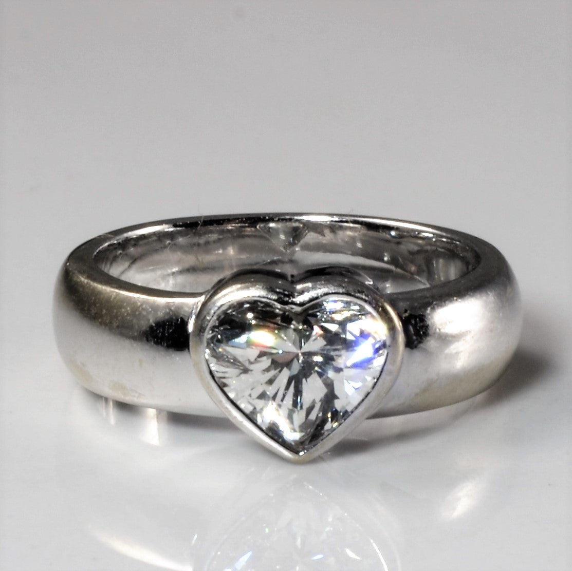 Solitaire Heart Diamond Engagement Ring | 1.01ct | SZ 4.25 |