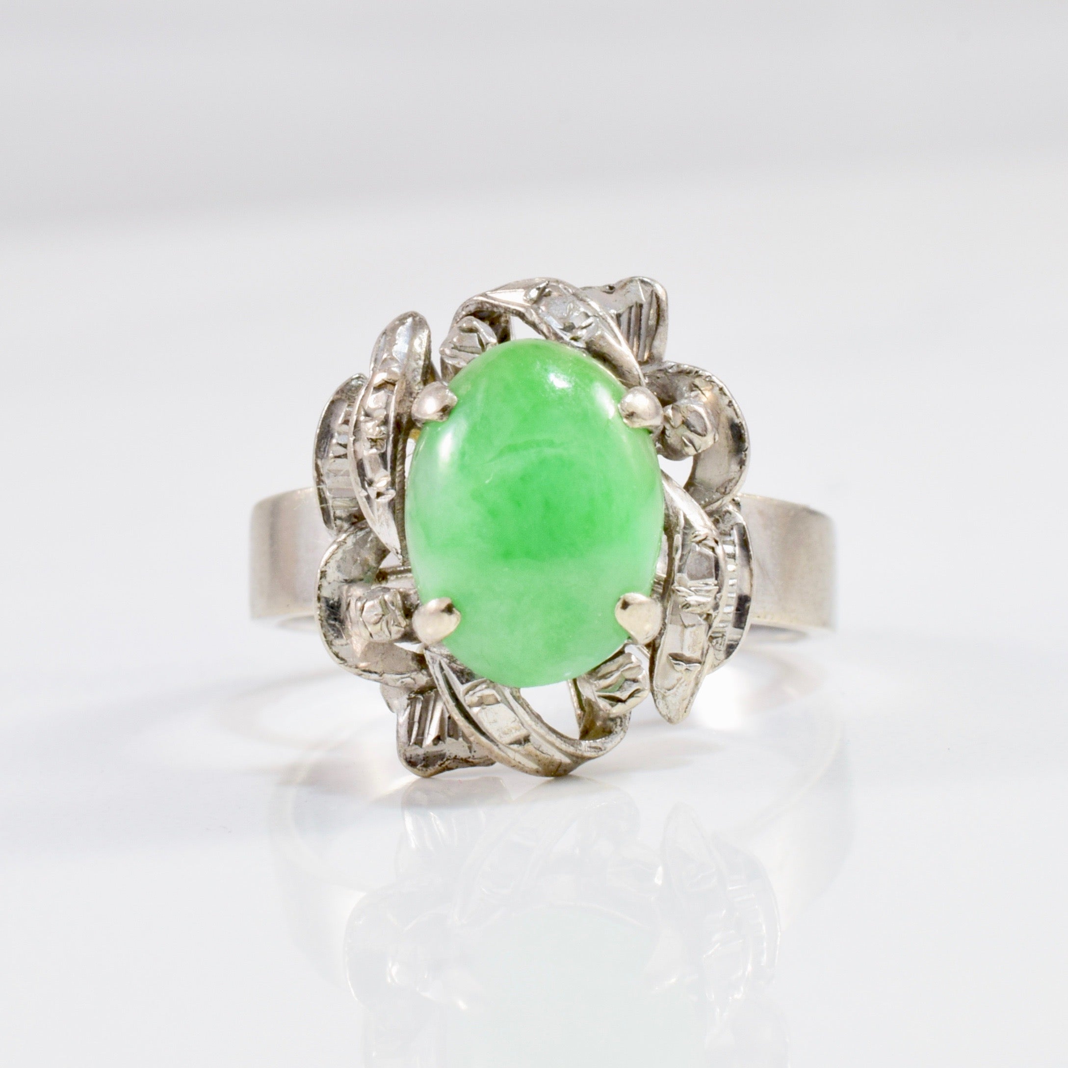 Bague Art Déco en Jade | Taille 5 |