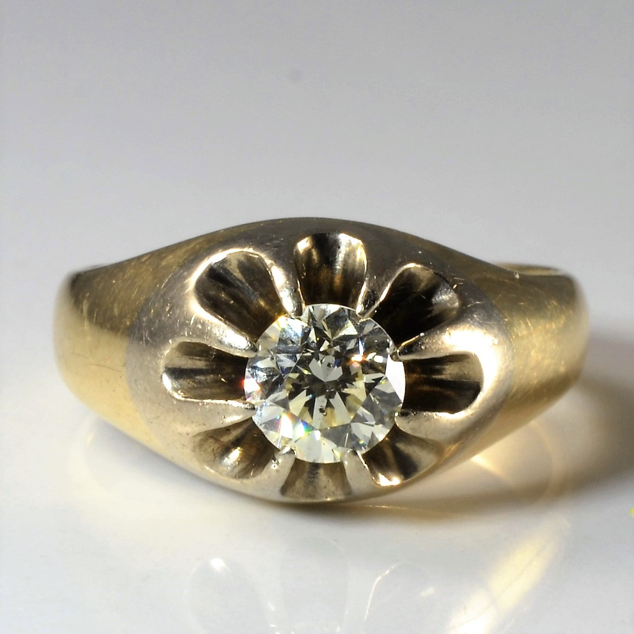 Belcher Set Solitaire Diamond Ring | 0.93ct | SZ 9 |
