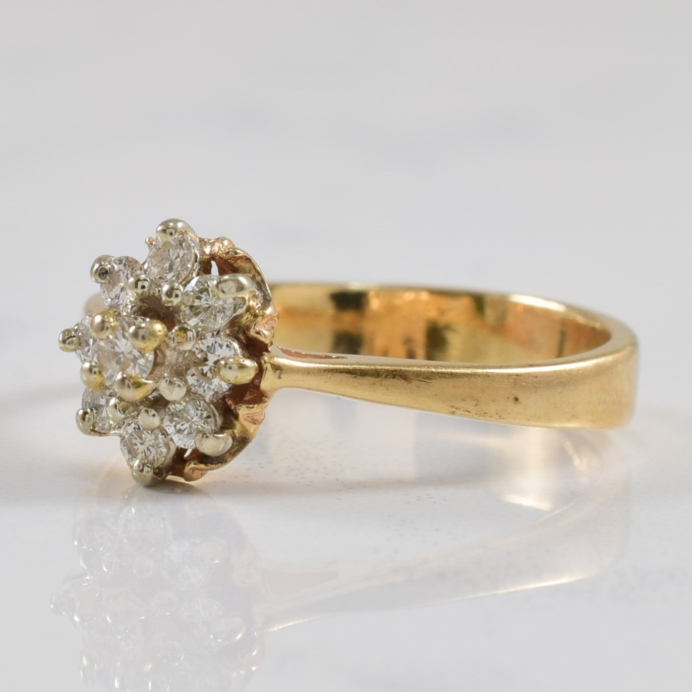 Cluster Diamond Cathedral Ring | 0.18ctw | SZ 5.75 |